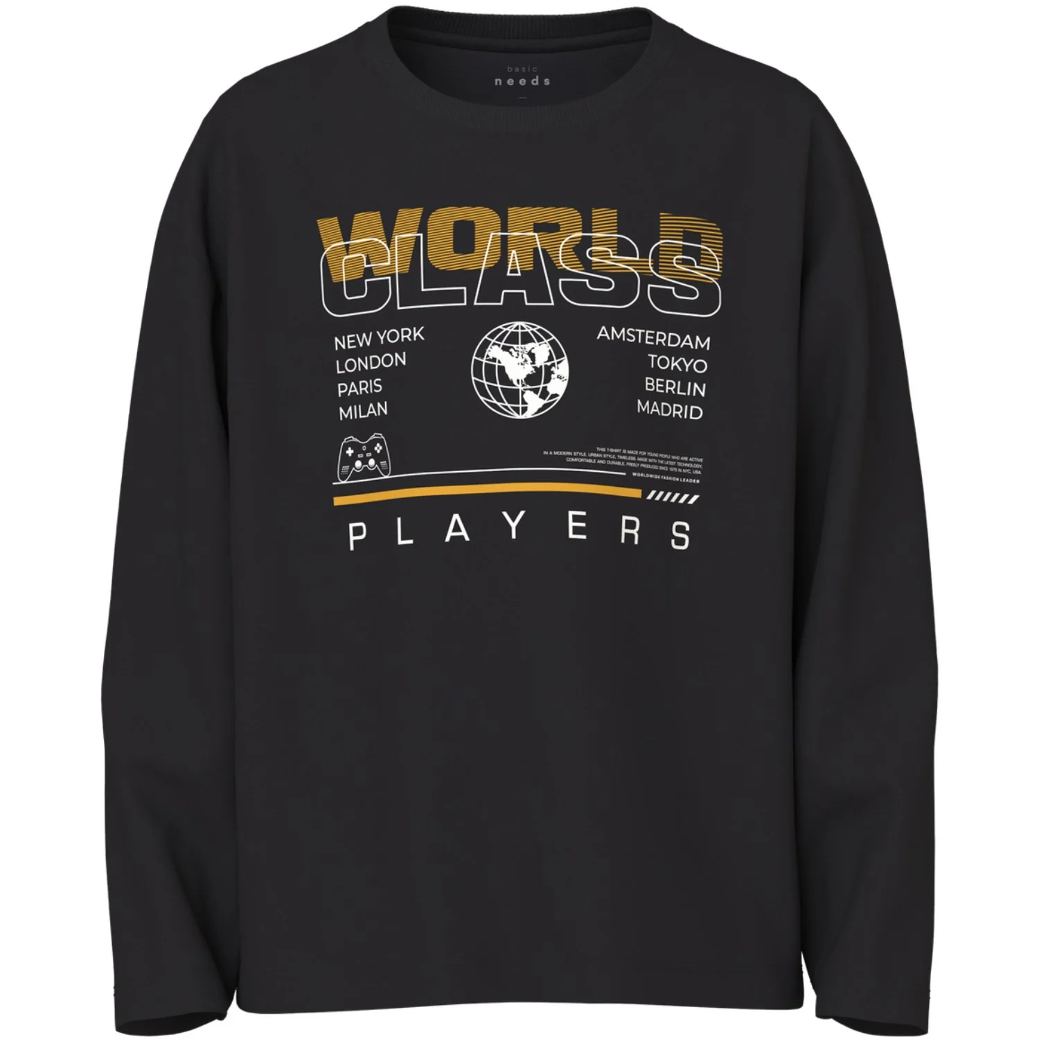Name It Black World Class Nkmvictor Ls Rlx Top