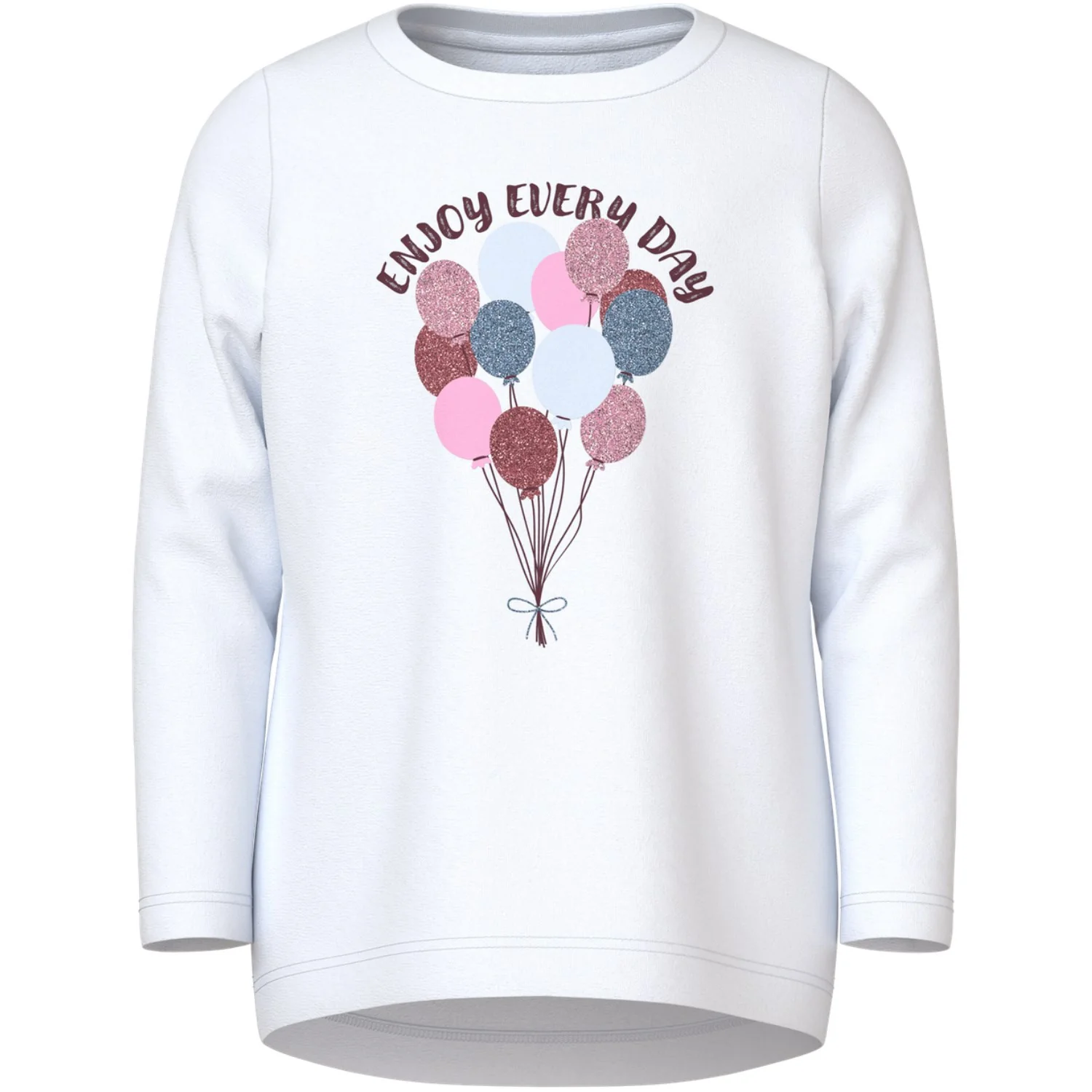 Name It Bright White Balloons Nmfvix Ls Top