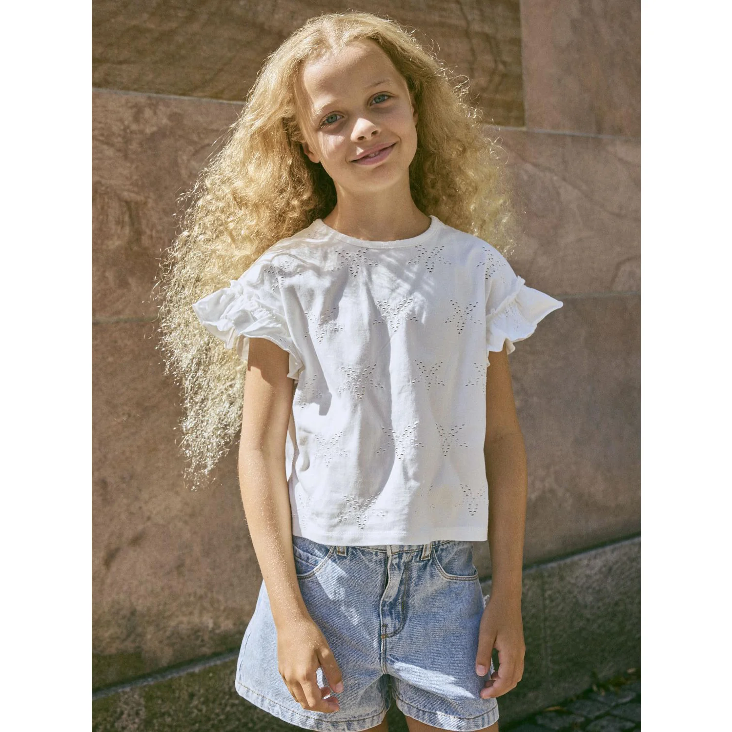Name It Bright White Nkfjaden Sl Nreg Sh Top - Image 2