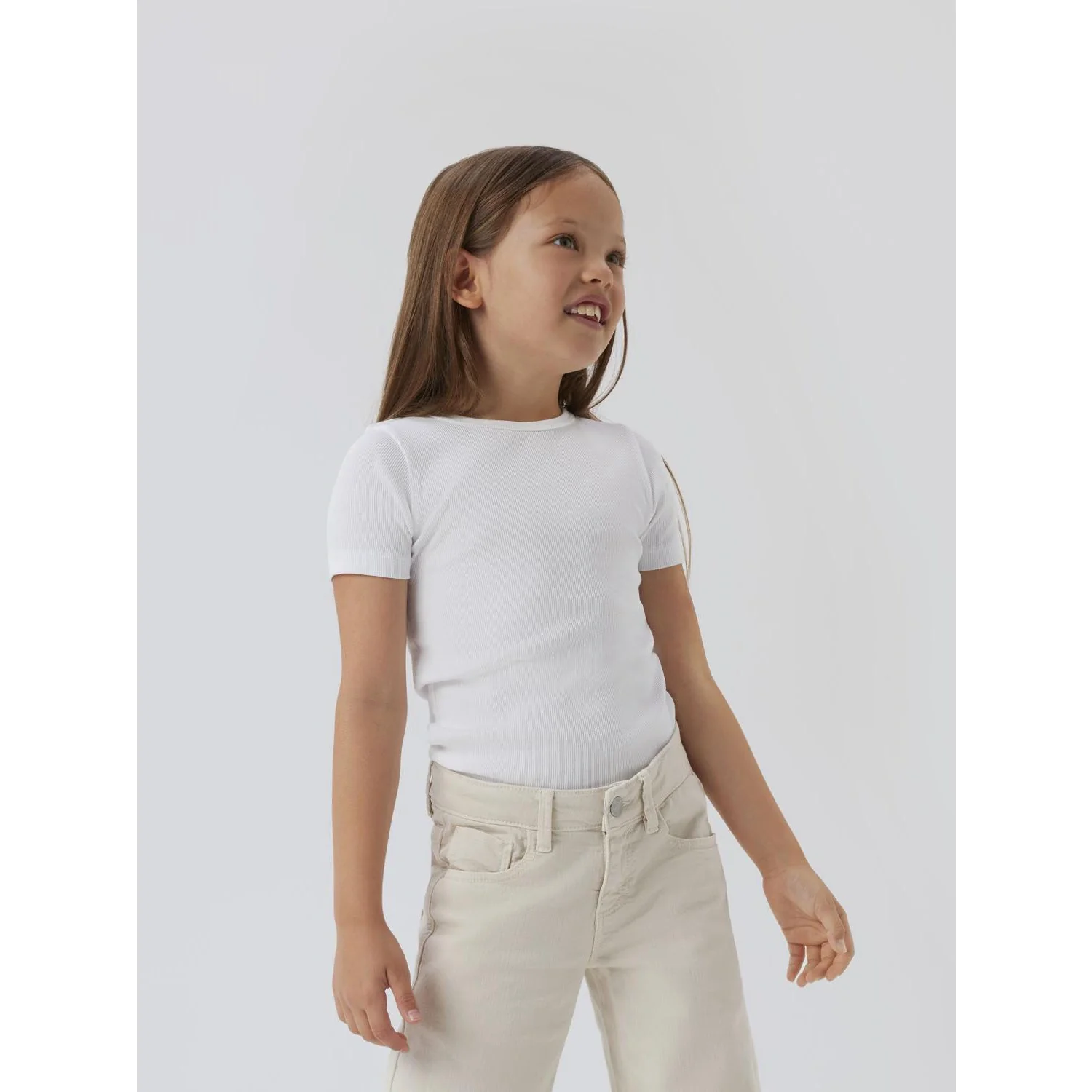 Name It Bright White Nkfnakal Ss Slim Top Noos - Image 3