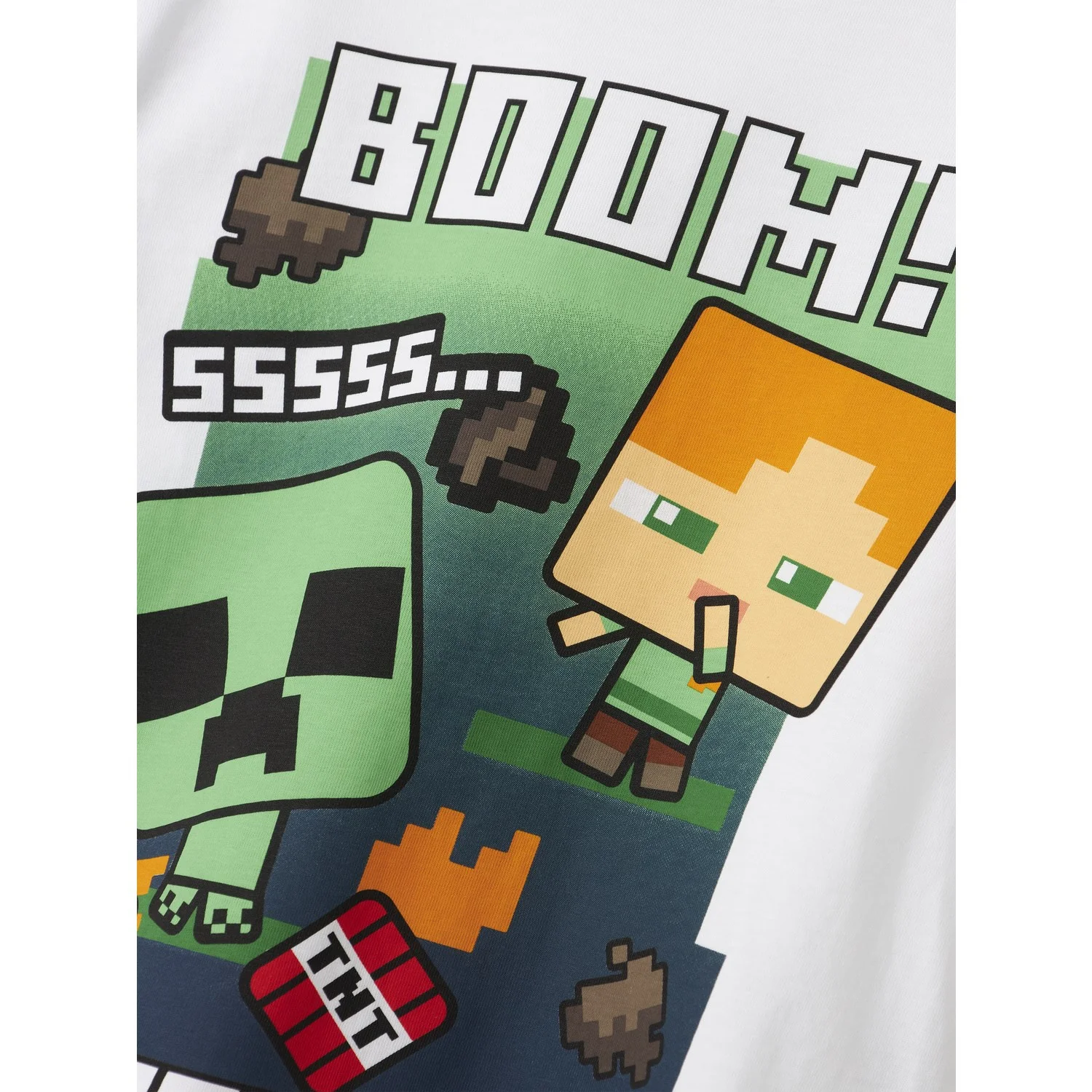 Name It Bright White Nkmac Minecraft Ls Nreg Top Box Noos Bfu - Image 2