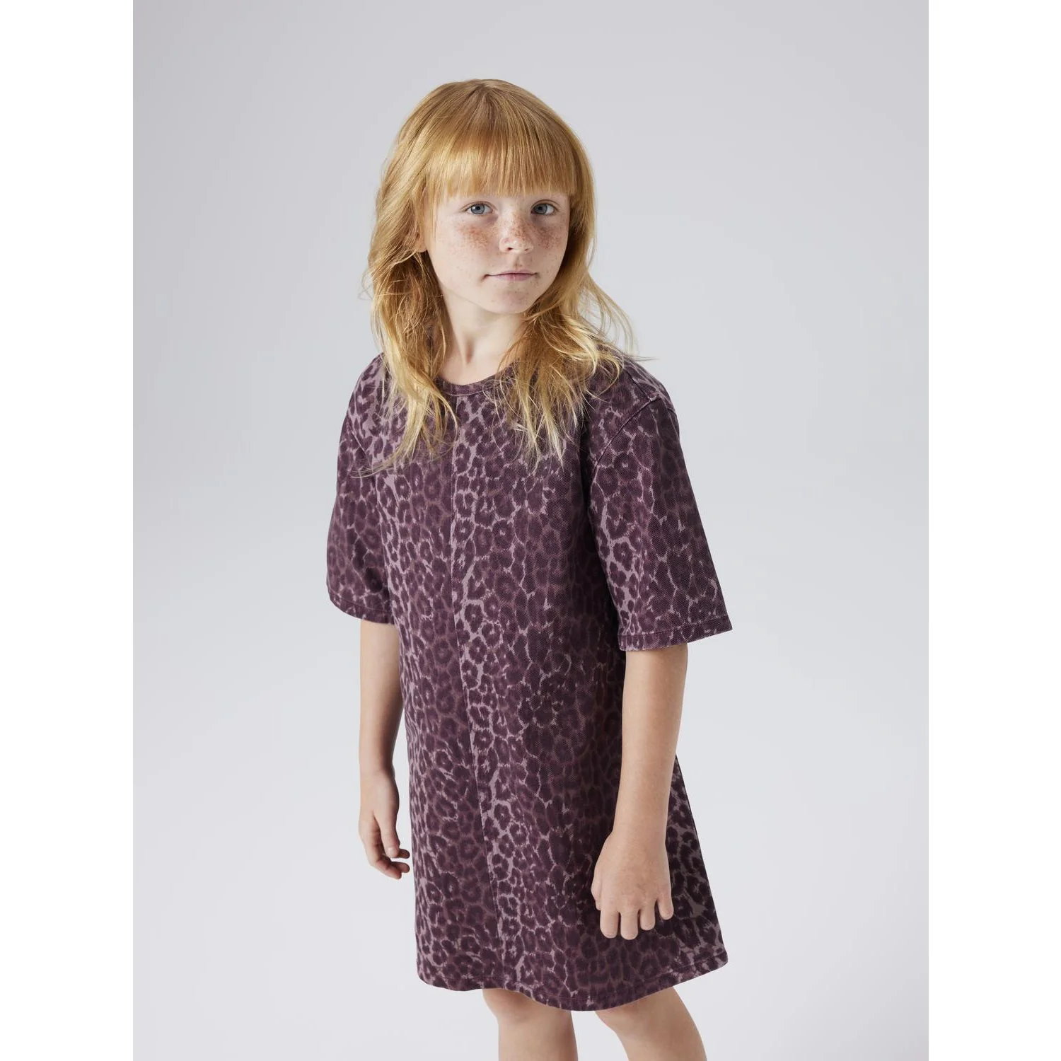 Name It Burgundy Leo Nkfleo Twill Kjole 4002-Td - Image 2