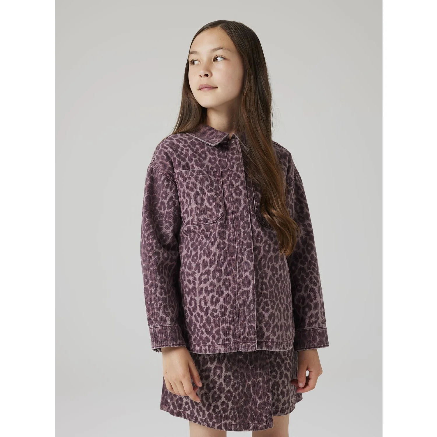 Name It Burgundy Leo Nkfleo Twill Shacket 4002-Td - Image 3