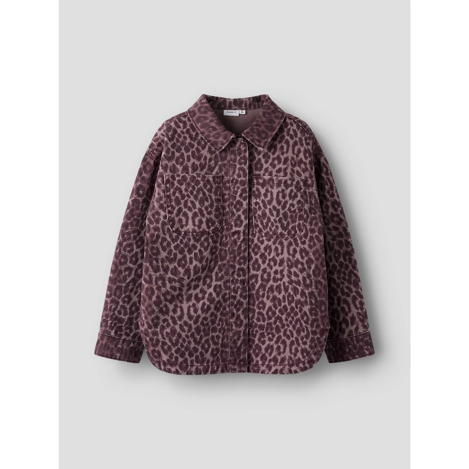 Name It Burgundy Leo Nkfleo Twill Shacket 4002-Td - Image 5