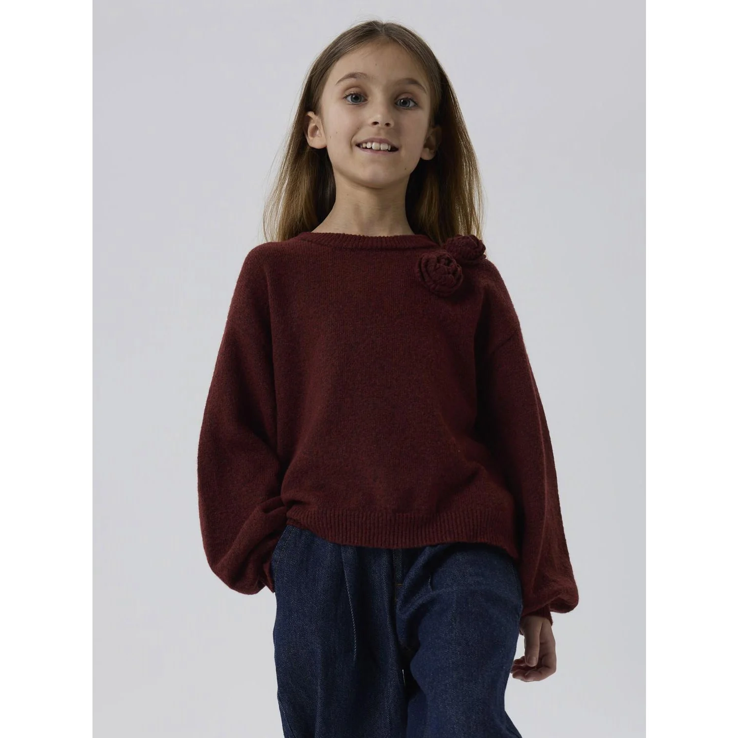 Name It Burgundy Nkfodessana Ls Strik - Image 3