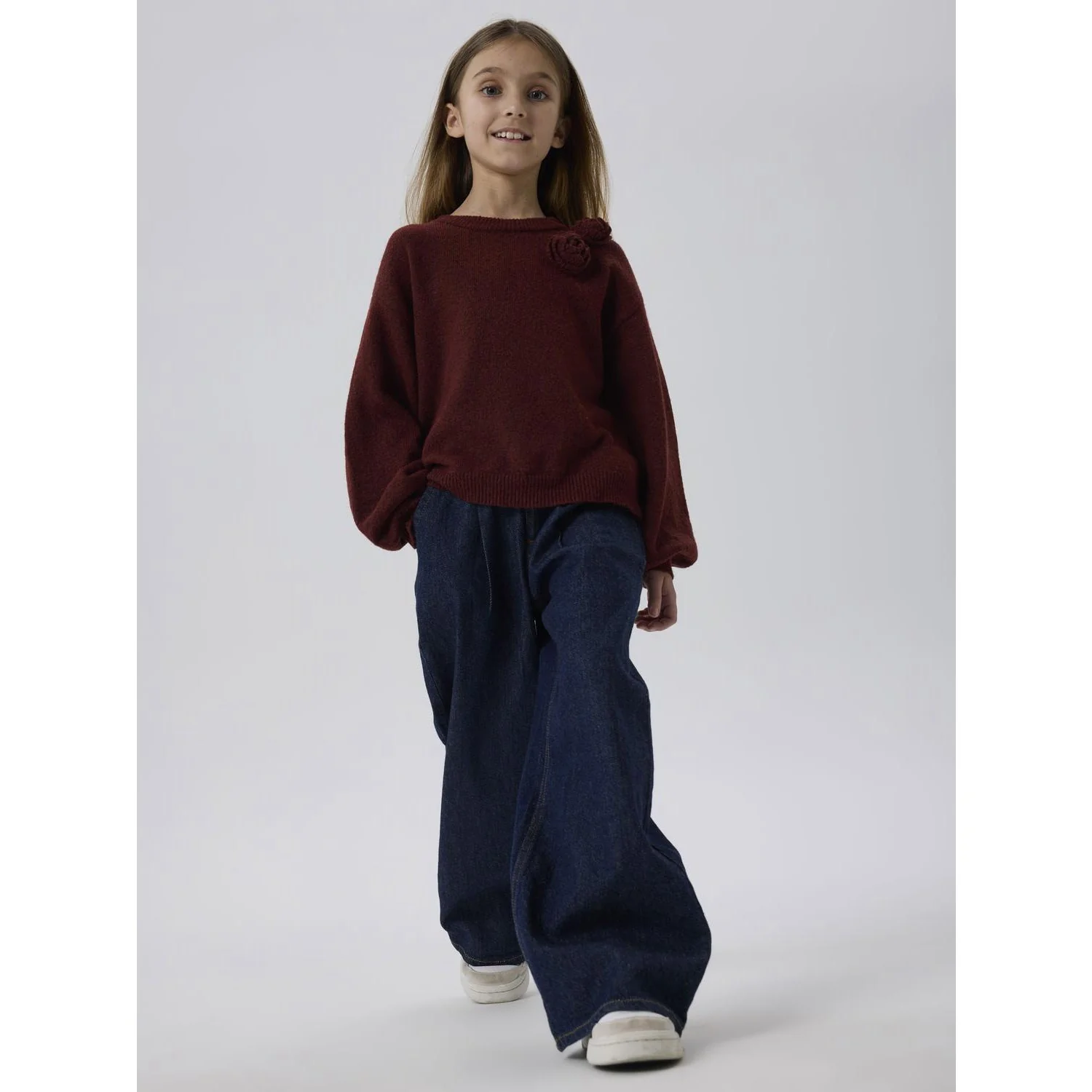Name It Burgundy Nkfodessana Ls Strik - Image 5