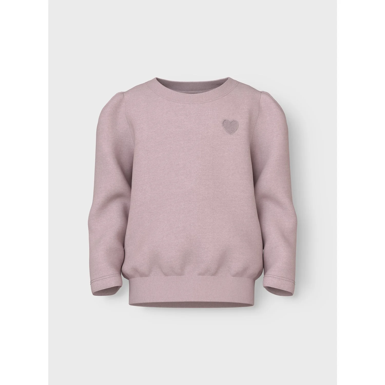 Name It Burnished Lilac Heart Embroidery Nmfvima Ls Nreg Sweat Bru - Image 2