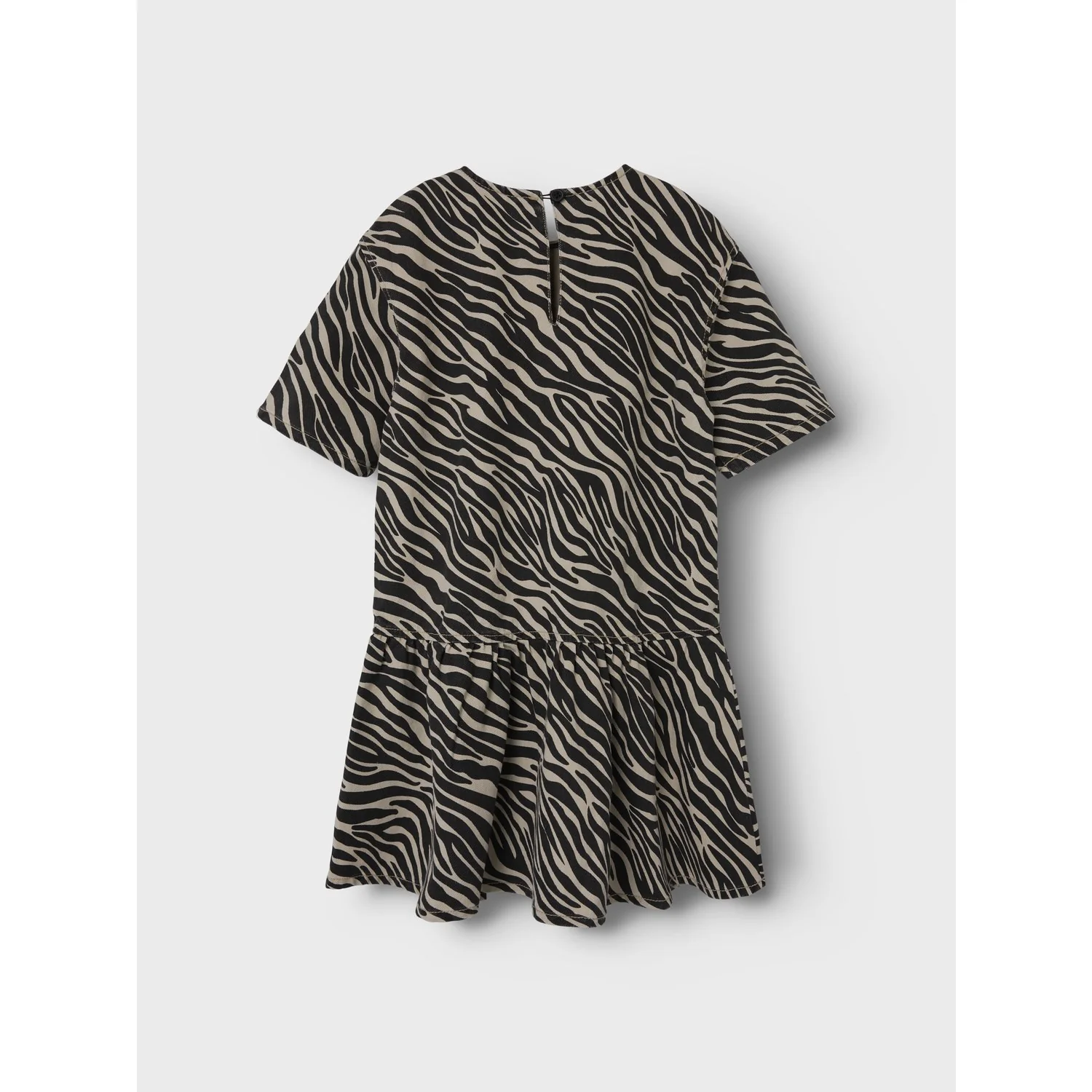 Name It Cement Black Zebra Nkfzebra Twill Ss Kjole 4003-Td D - Image 4