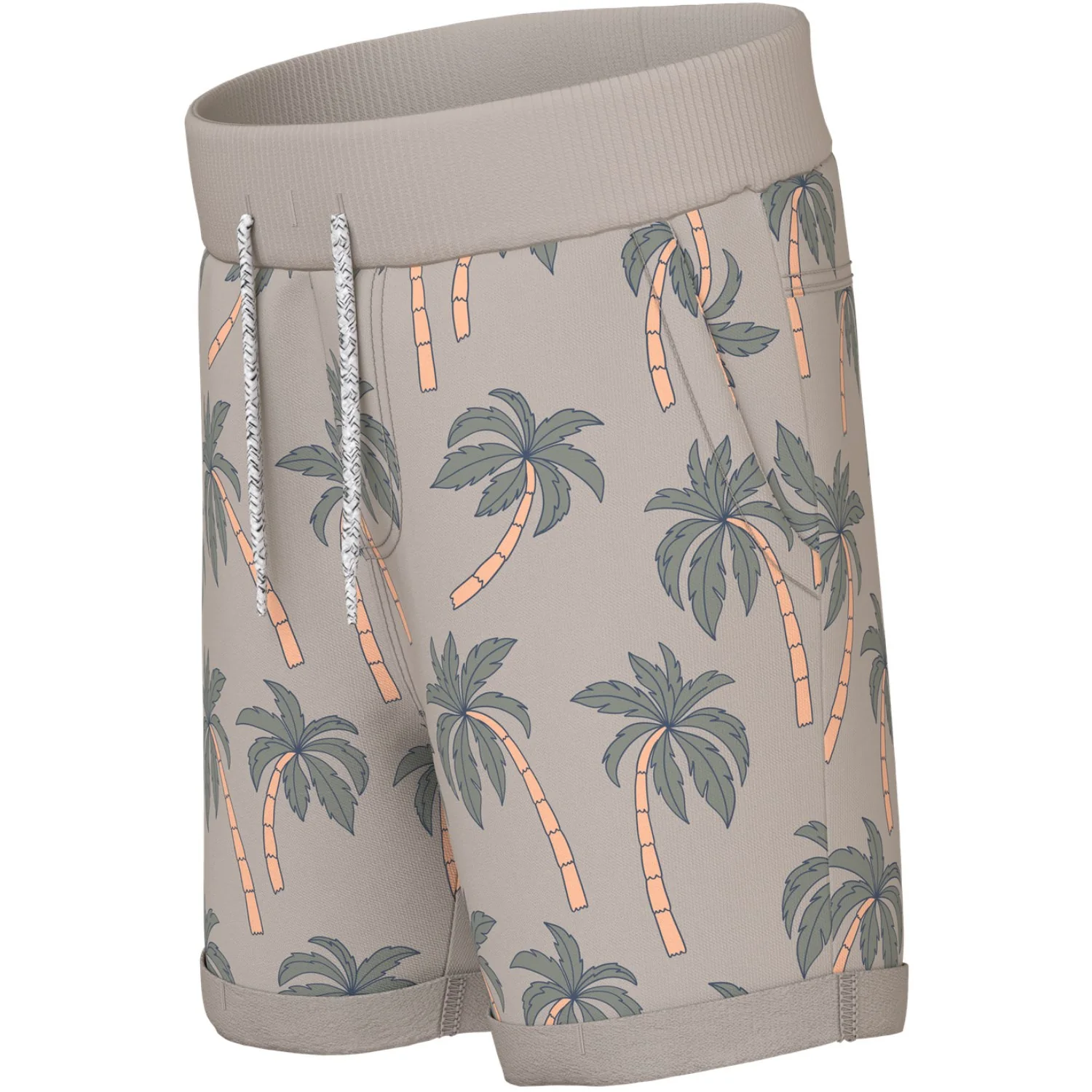 Name It Chateau Gray Palms Nmmvermo Aop Long Swe Shorts Unb - Image 2