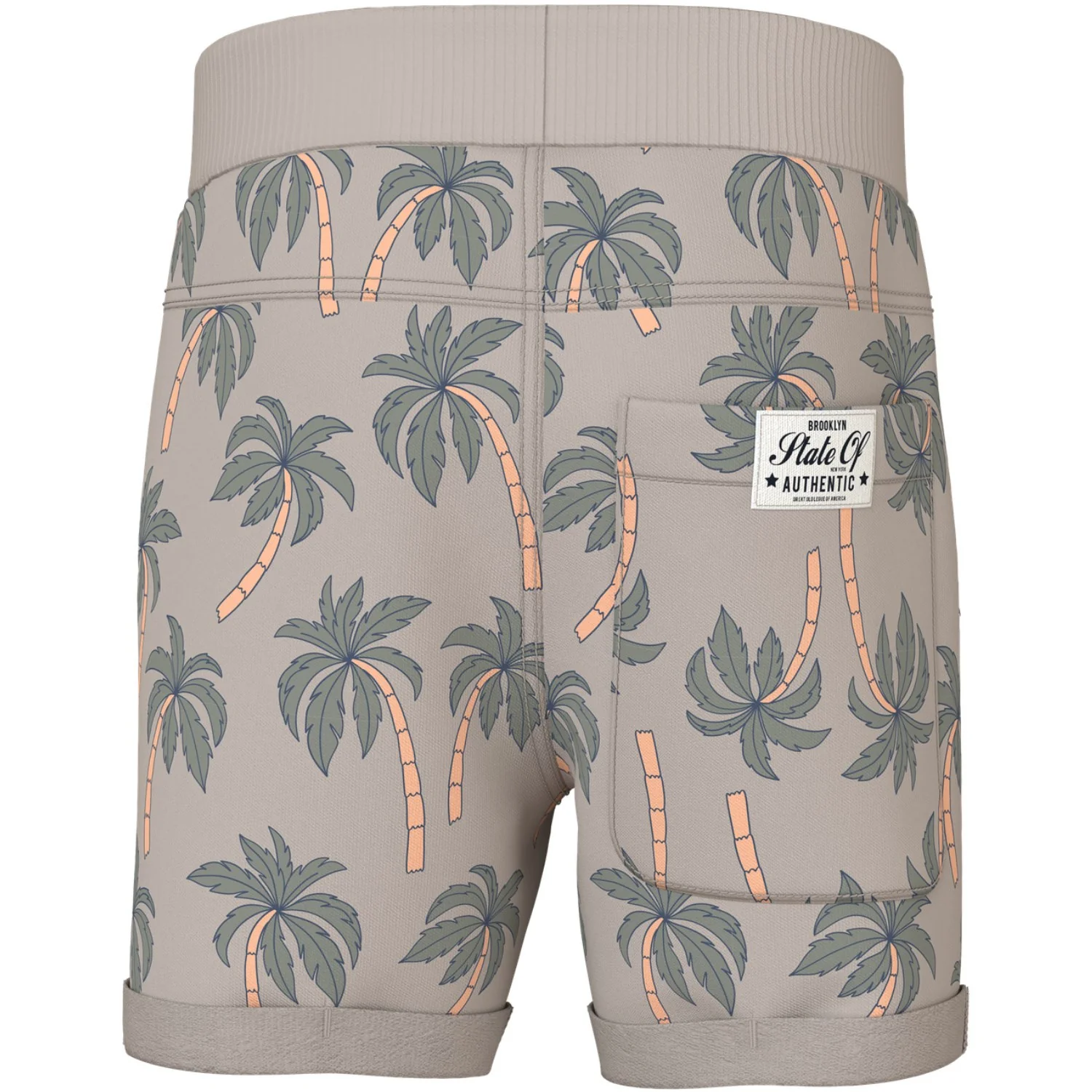 Name It Chateau Gray Palms Nmmvermo Aop Long Swe Shorts Unb - Image 3