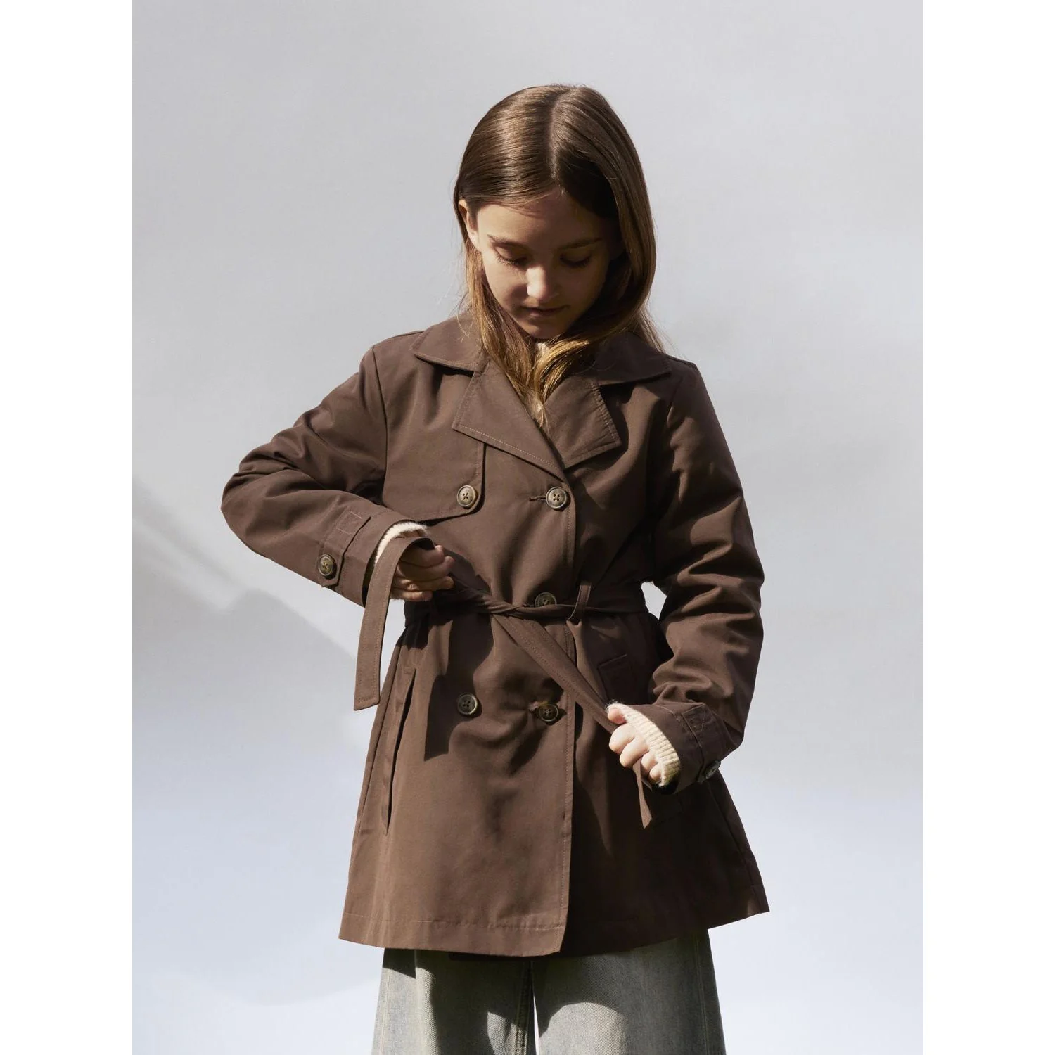 Name It Chocolate Brown Nkfmadelin Trench Frakke Noos - Image 3