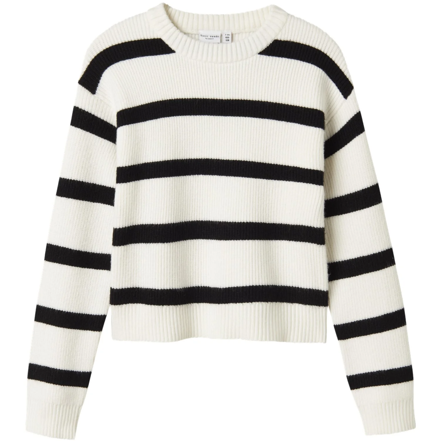 Name It Cloud Dancer W. Black Stripes Nkfvnilla Ls Sh Strik