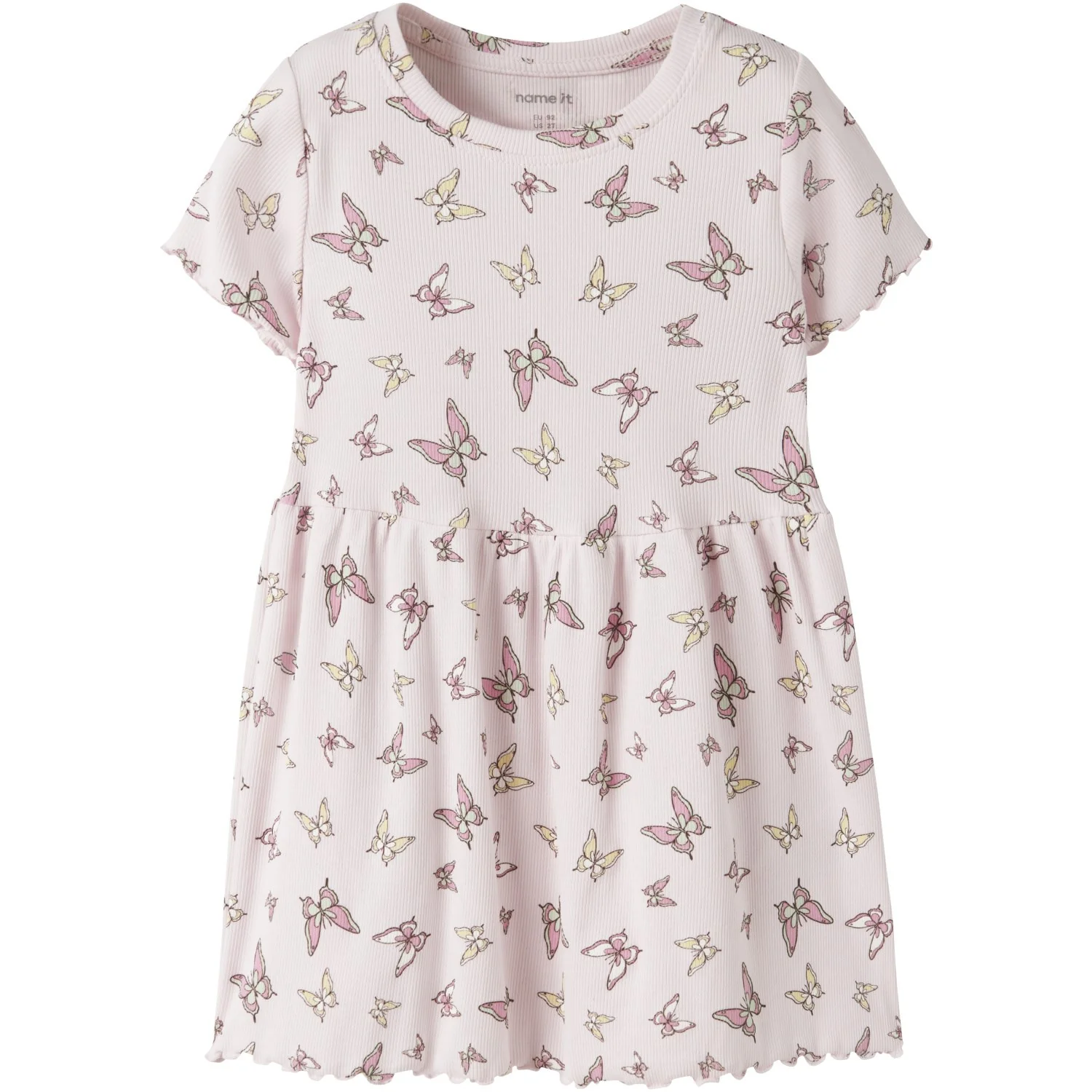 Name It Cradle Pink Butterflies Nmfvemma Ss Aop Kjole