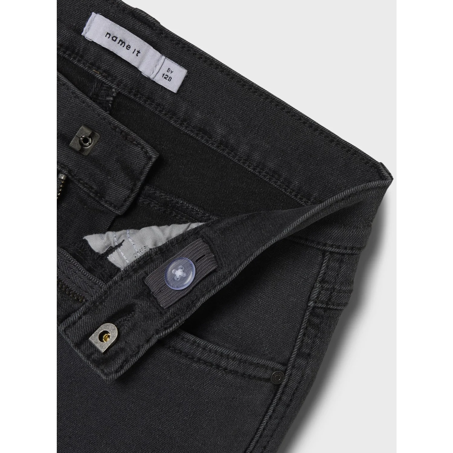 Name It Dark Grey Denim Nkfrose Wide Jeans 8808-Dt Tb - Image 4
