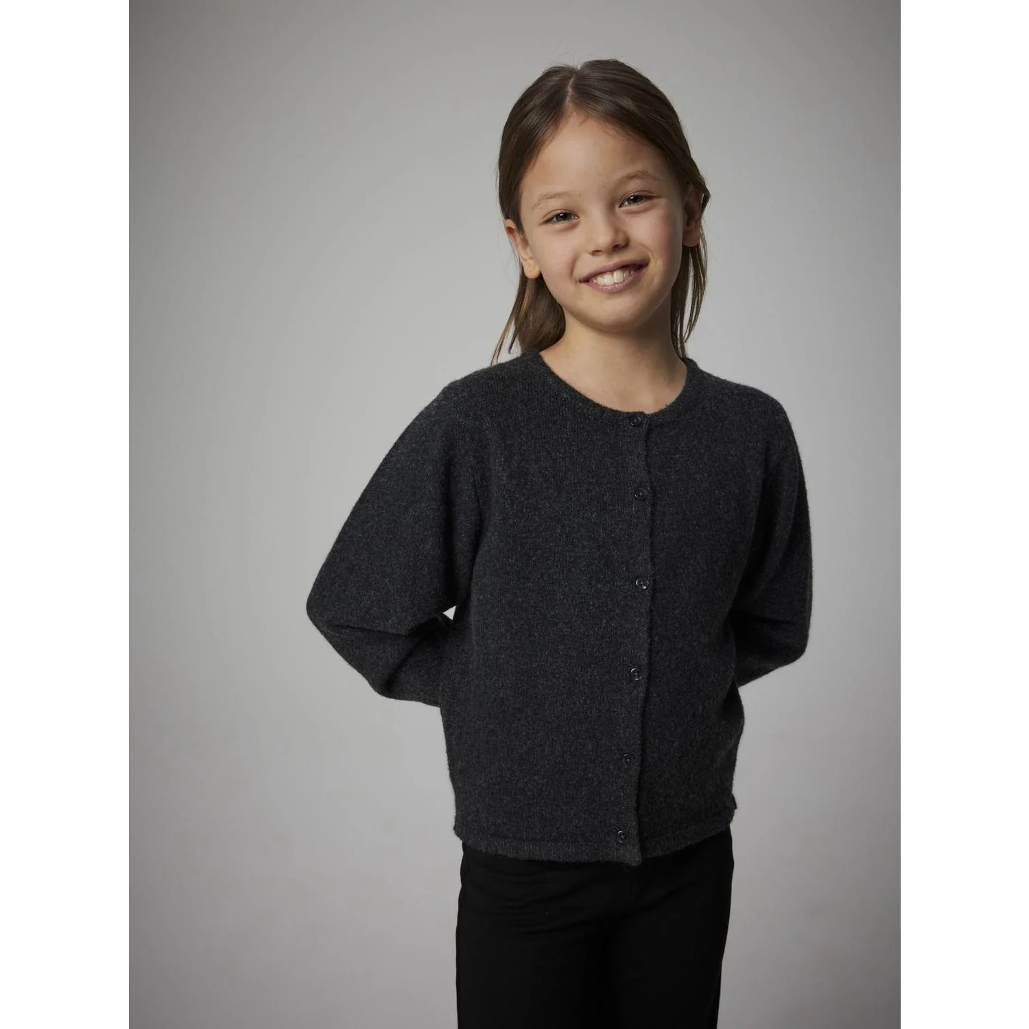 Name It Dark Grey Melange Nkfsaluna Ls Strik Card Noos - Image 2