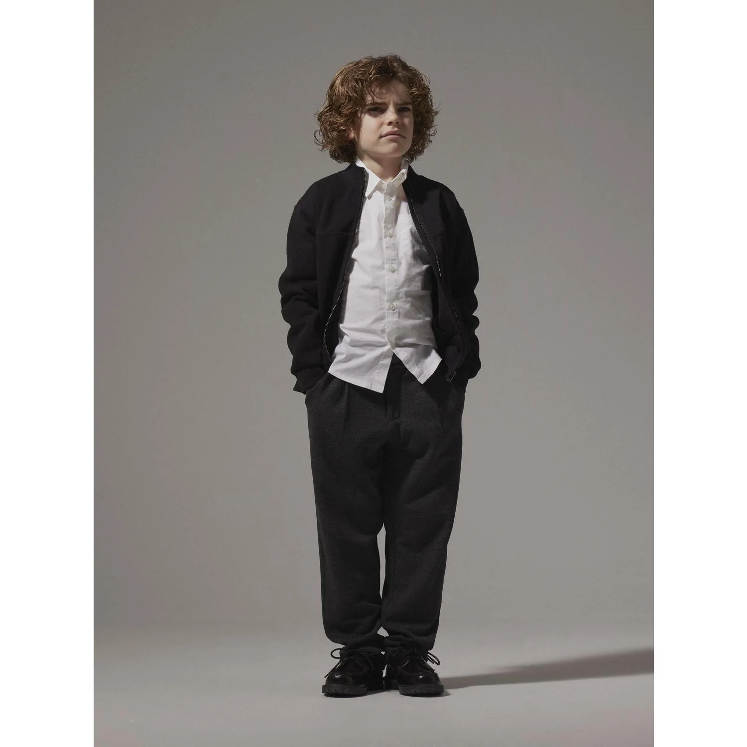 Name It Dark Grey Melange Nkmrobino Sweat Chino Bukser Unb - Image 2