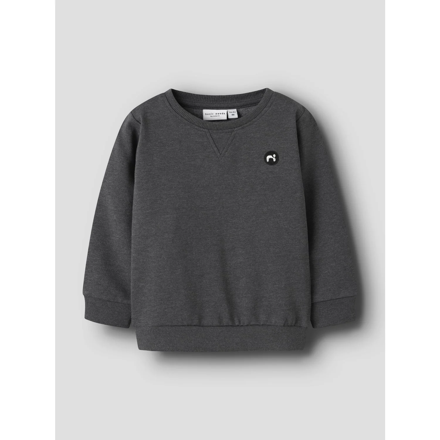 Name It Dark Grey Melange Nmmvimo Ls Sweat Bru Noos - Image 4