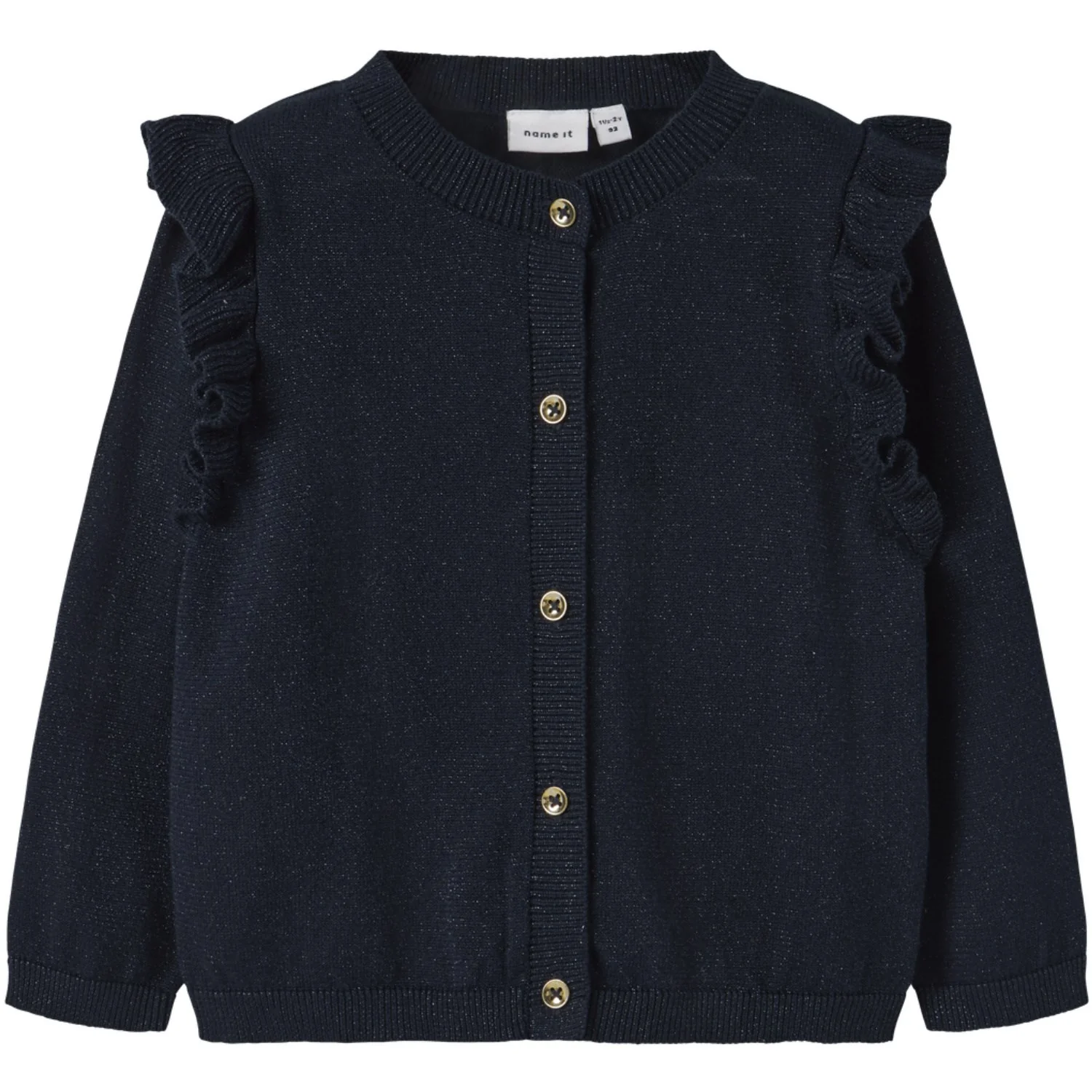 Name It Dark Sapphire Tone In Tone Lurex Nmfabinne Ls Strik Card Noos