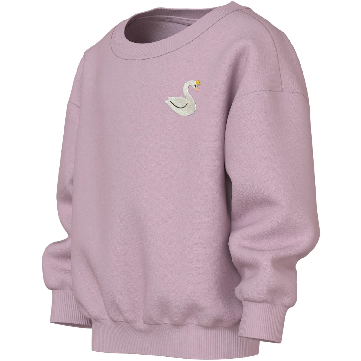 Name It Dawn Pink Swan Nmfvallene Ls Rlx Sweat Bru - Image 2