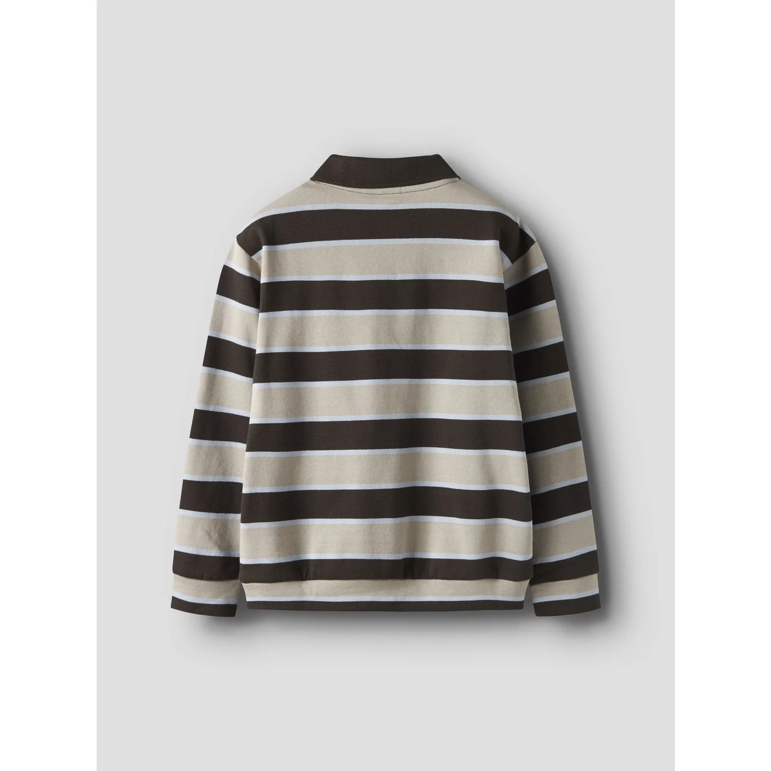 Name It Delicioso Island Fossil + Kentucky Blue Nkmromeo Ls Nreg Sweat Polo Bru - Image 3