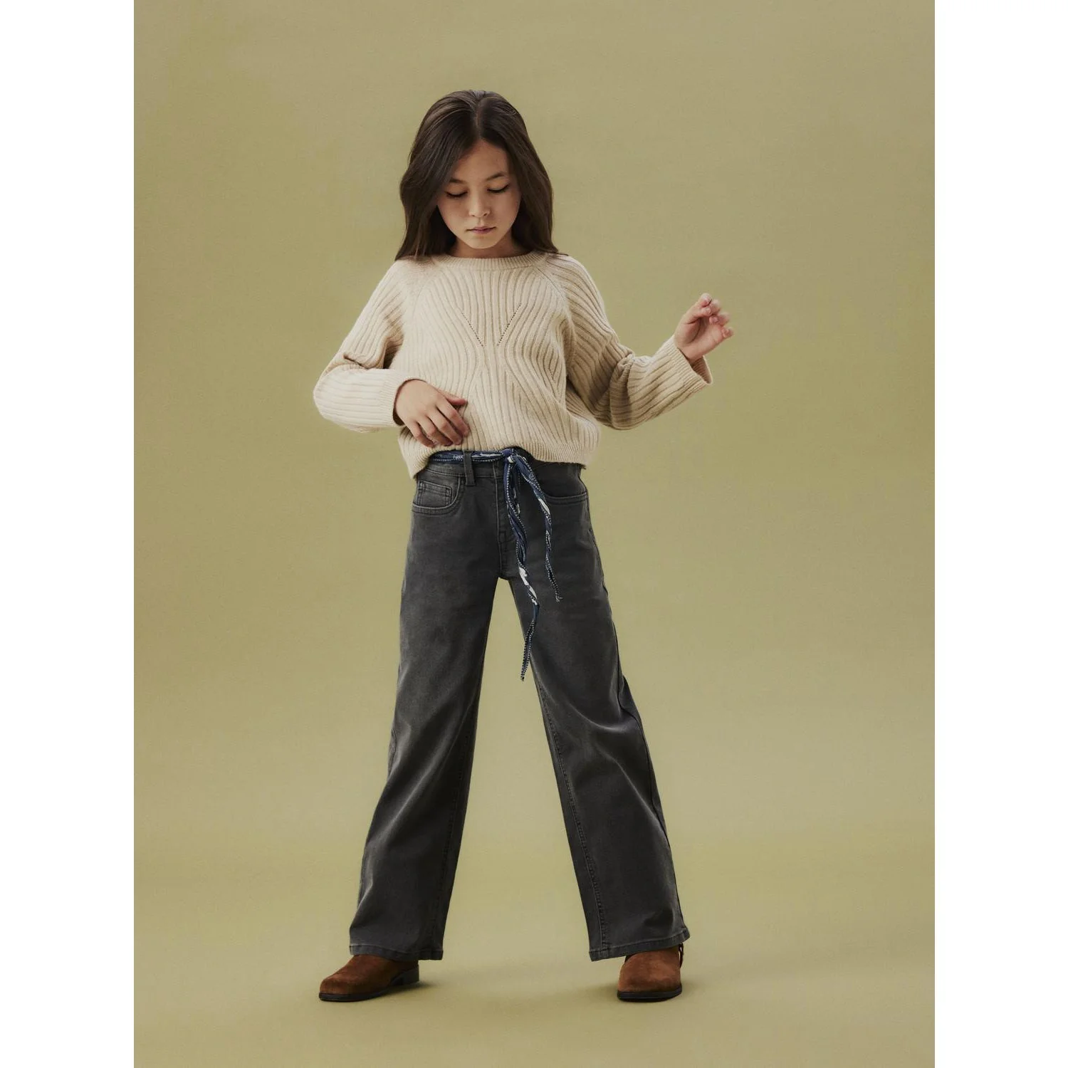 Name It Doeskin Nkfrikine Ls Kort Strik Pullover P - Image 2