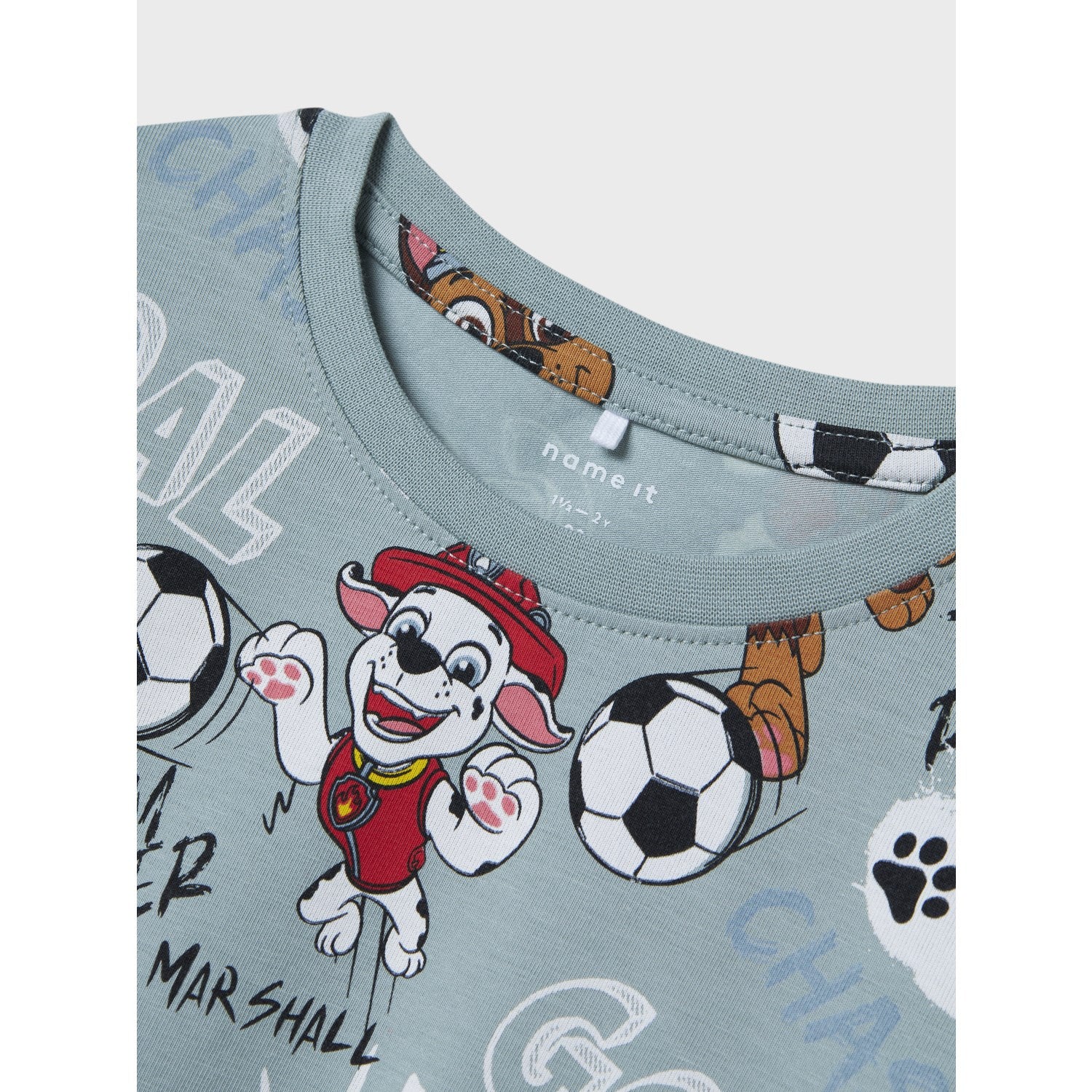 Name It Dusty Blue Nmmjubi Paw Nreg Ss Top Cplg - Image 2