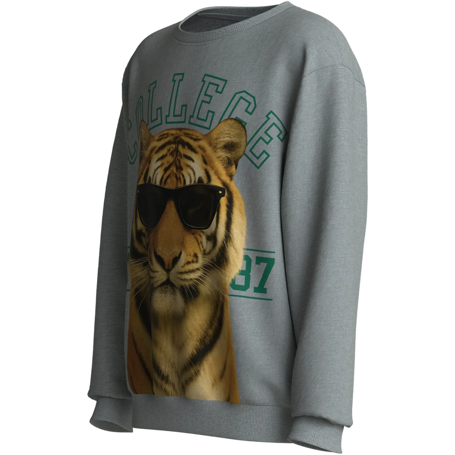 Name It Grey Melange College Nkmvoto Ls Nreg Sweat Unb - Image 2