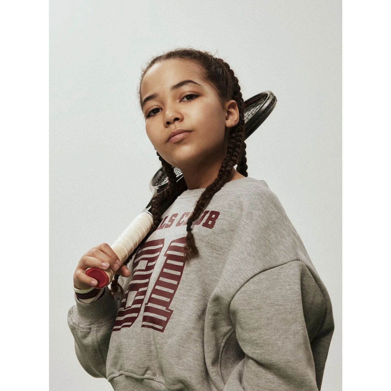 Name It Grey Melange Nkftaya Ls Rlx Kort Sweat Bru Box - Image 3