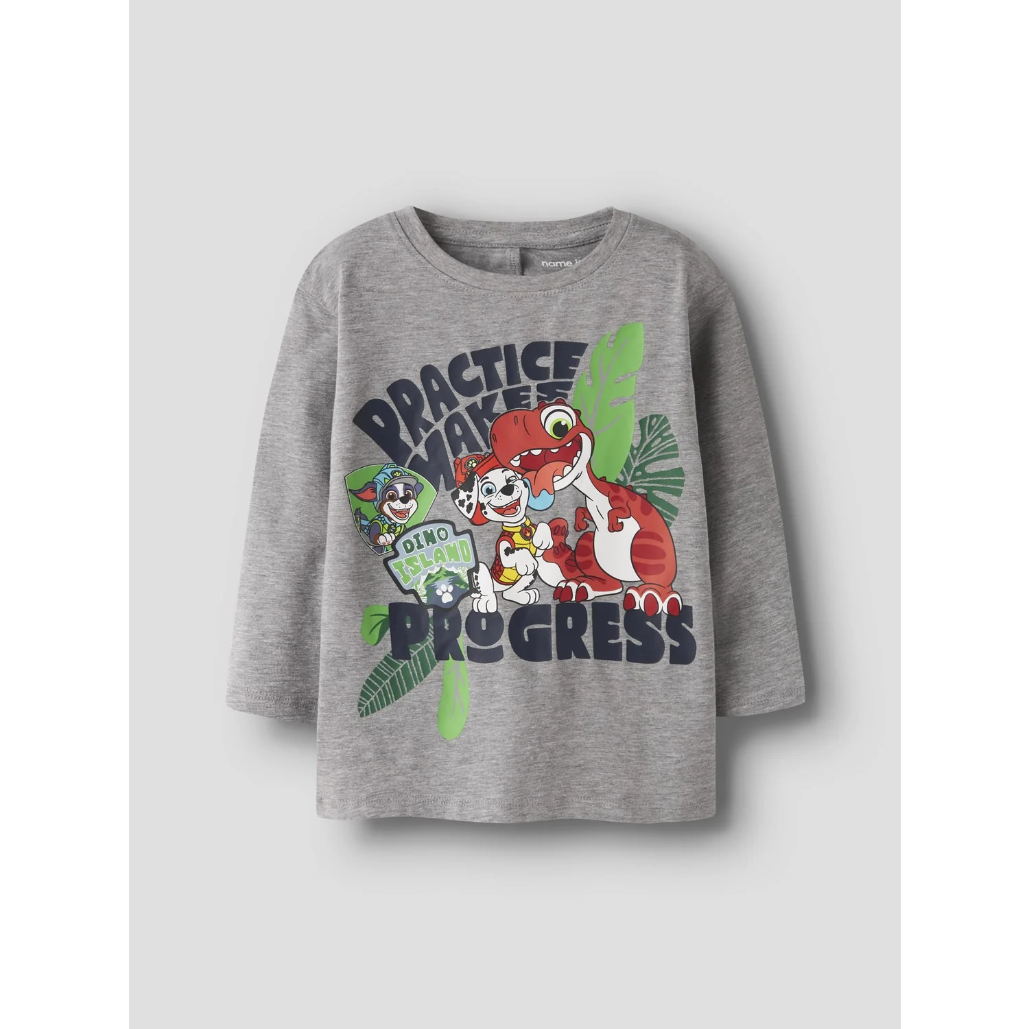 Name It Grey Melange Nmmjik Paw Ls Nreg Top Box Noos Cplgm - Image 3