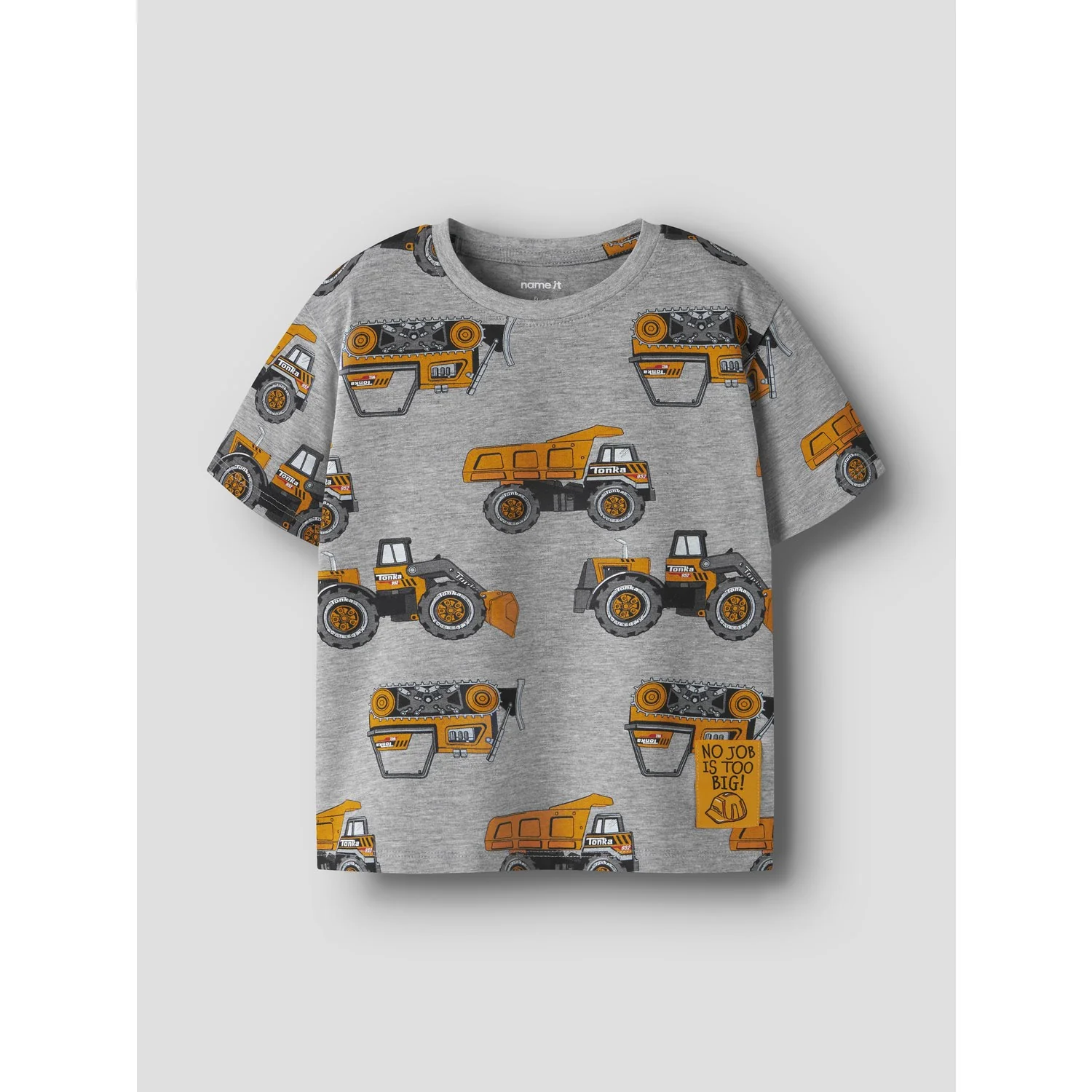 Name It Grey Melange Nmmjimmy Tonka Ss Nreg Top Cplg - Image 2
