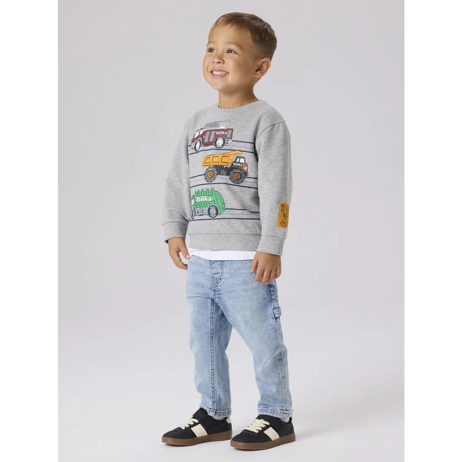 Name It Grey Melange Nmmjorge Tonka Nreg Sweat Unb Cplg - Image 2