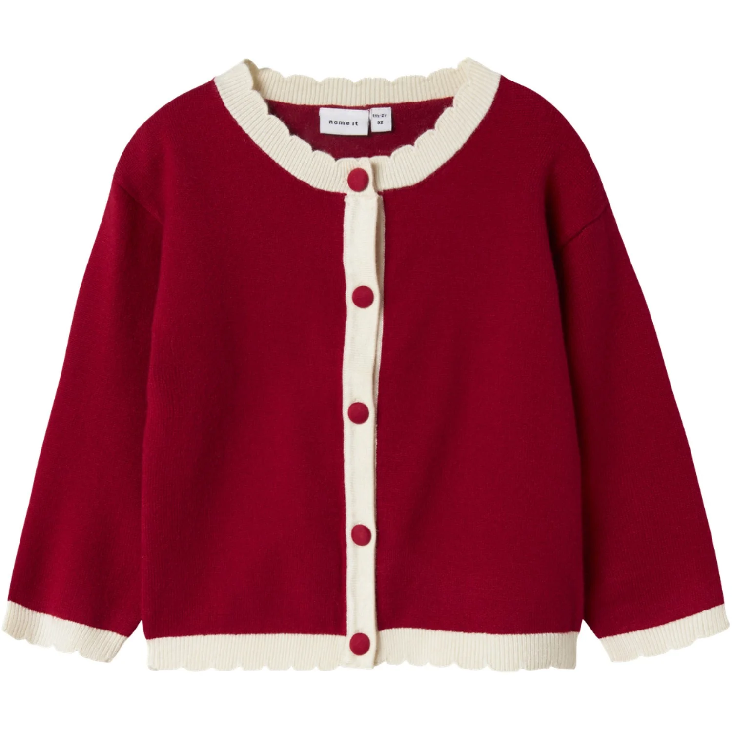 Name It Jester Red Nmfralbo Ls Knit Card