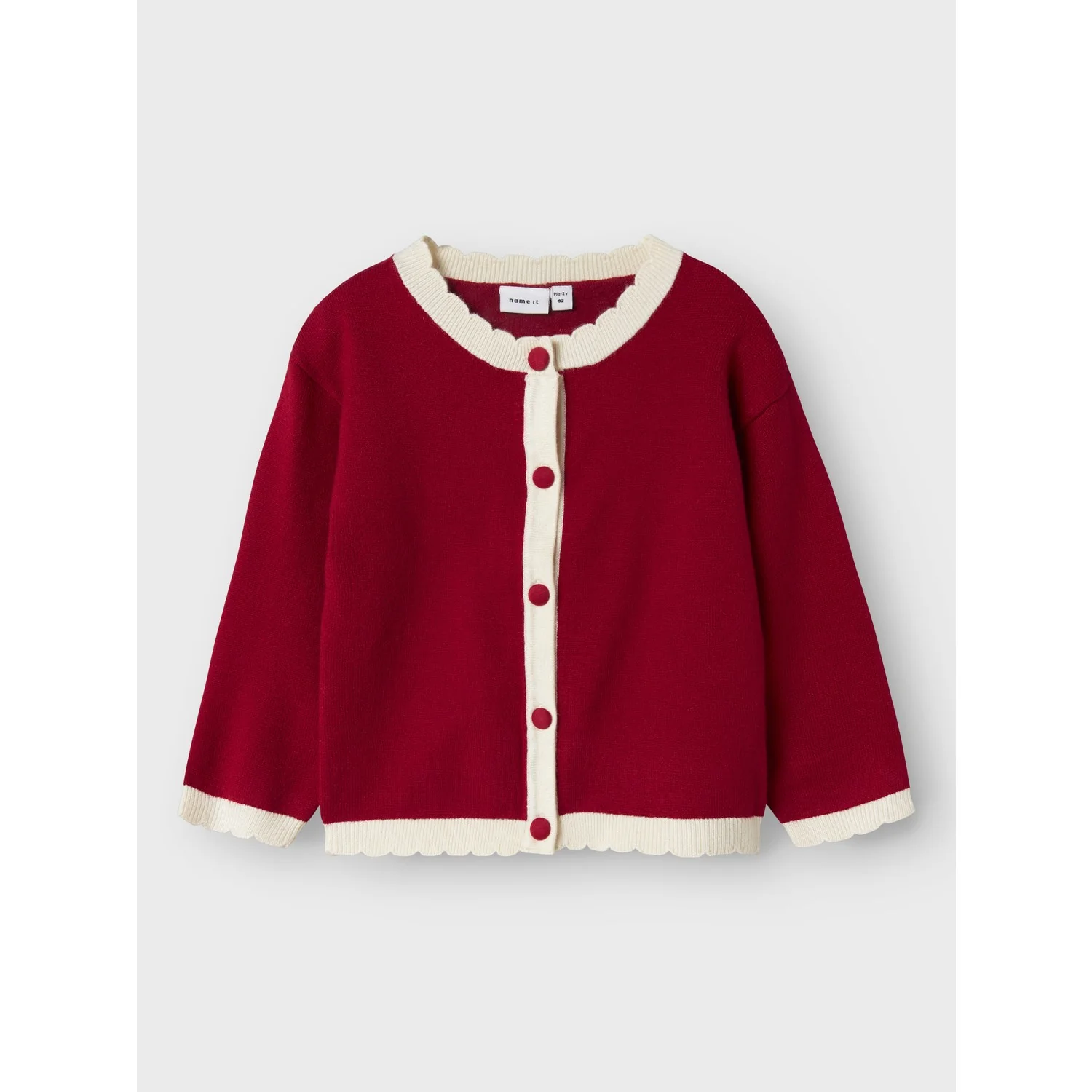 Name It Jester Red Nmfralbo Ls Knit Card - Image 3