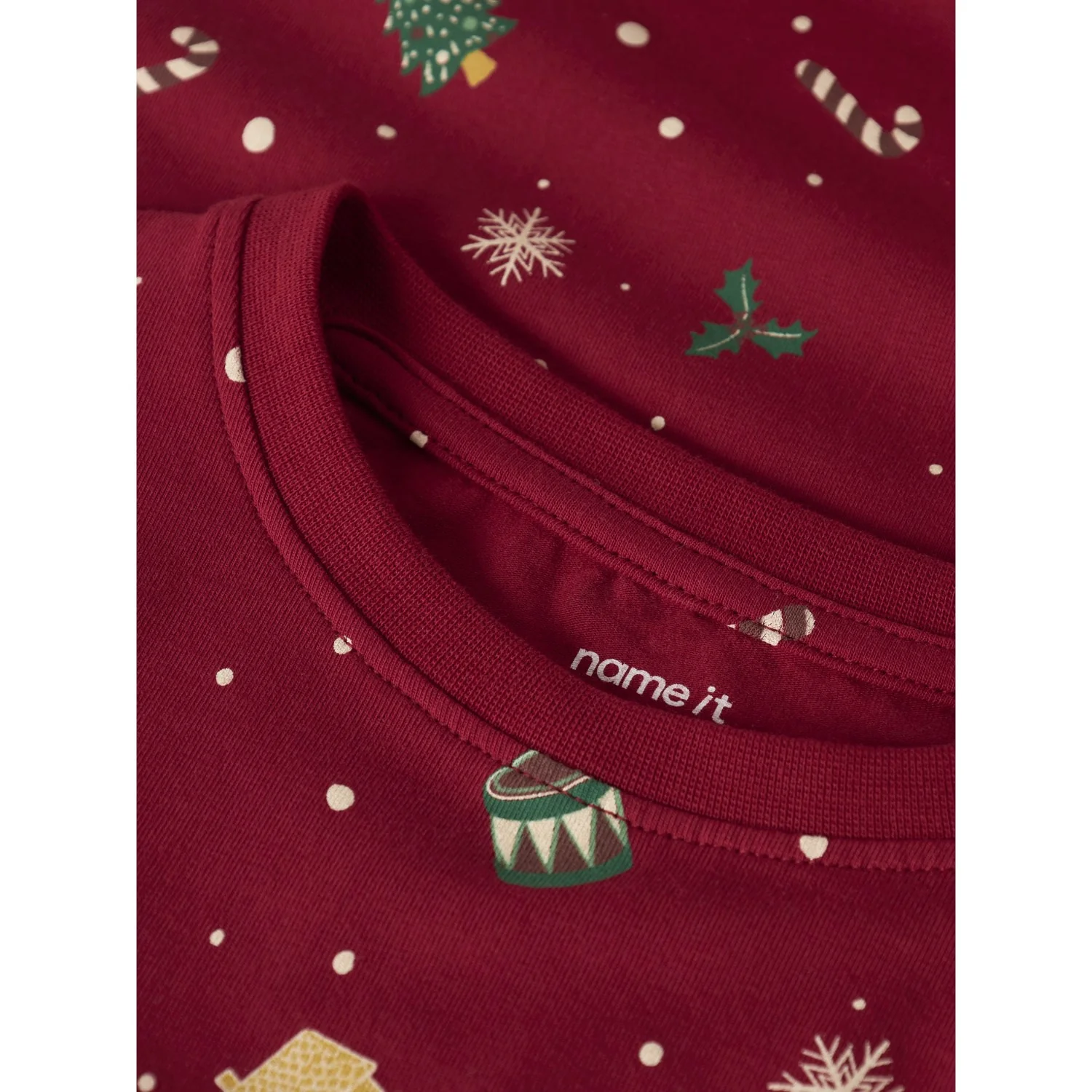 Name It Jule Nattøj sæt Jester Red Xmas AOP - Image 2