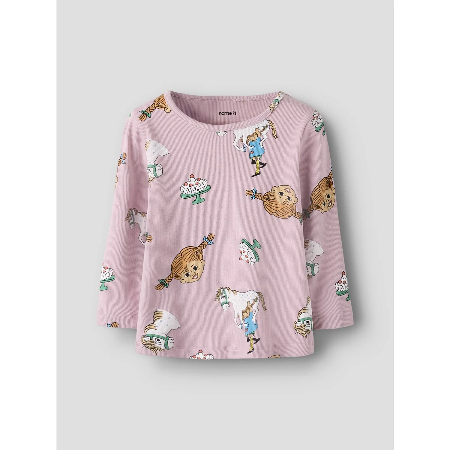 Name It Keepsake Lilac Nmfsoca Pippi Ls Top Sky - Image 2