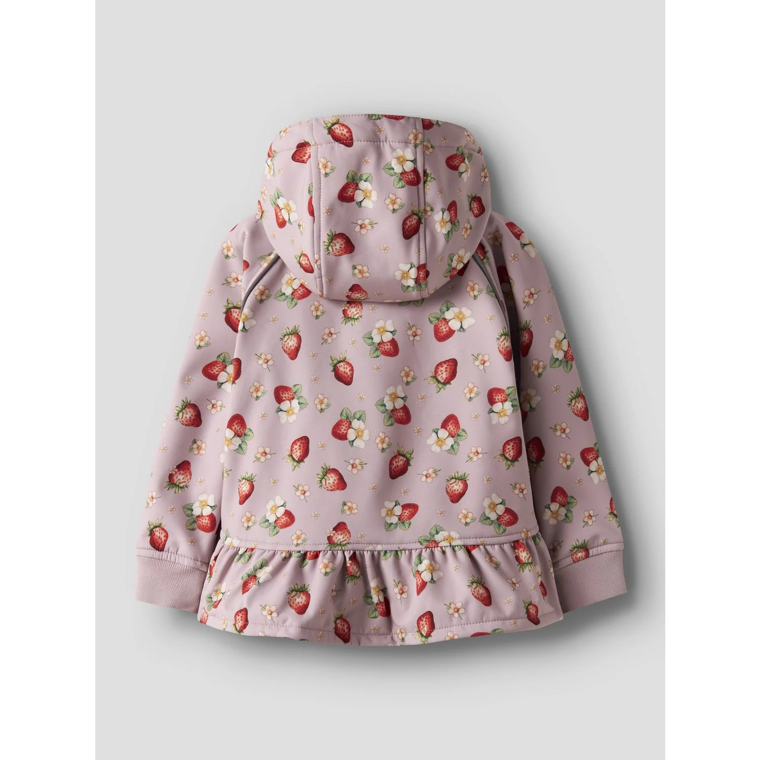 Name It Keepsake Lilac Strawberry Nmfalfa08 Softshell Jakke Peblum Fo - Image 4