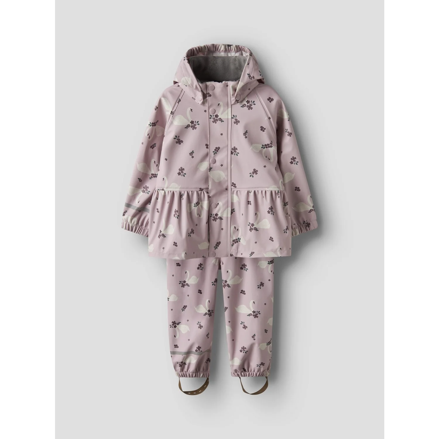 Name It Keepsake Lilac Swan Nmfdry10 Rain Sæt Aop Fo - Image 4