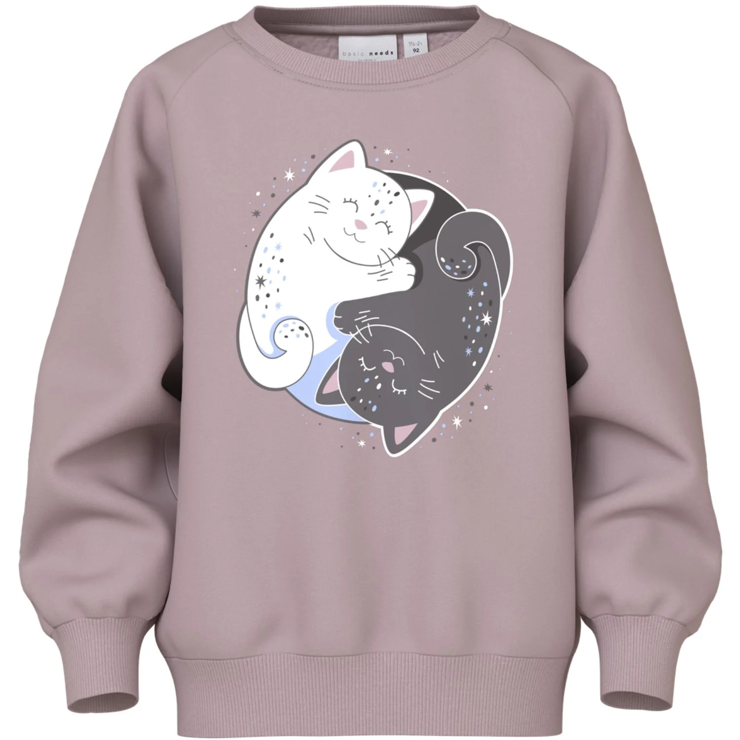 Name It Keepsake Lilac Yin Yang Cat Nmfvenus Ls Nreg Sweat Bru