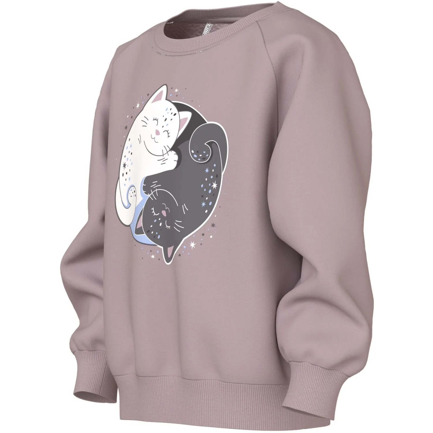 Name It Keepsake Lilac Yin Yang Cat Nmfvenus Ls Nreg Sweat Bru - Image 2