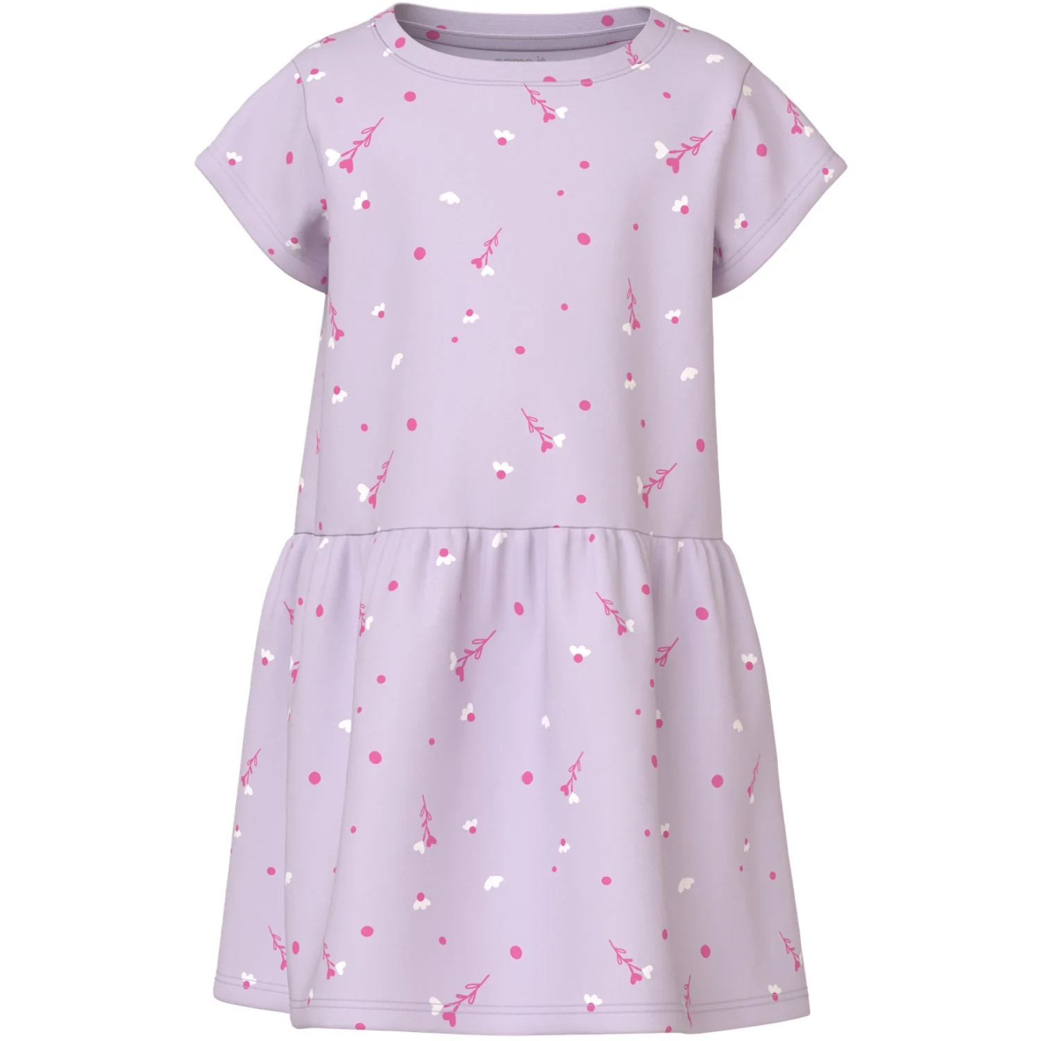Name It Lavender Fog White Florals Nmfvilinse Capsl Kjole