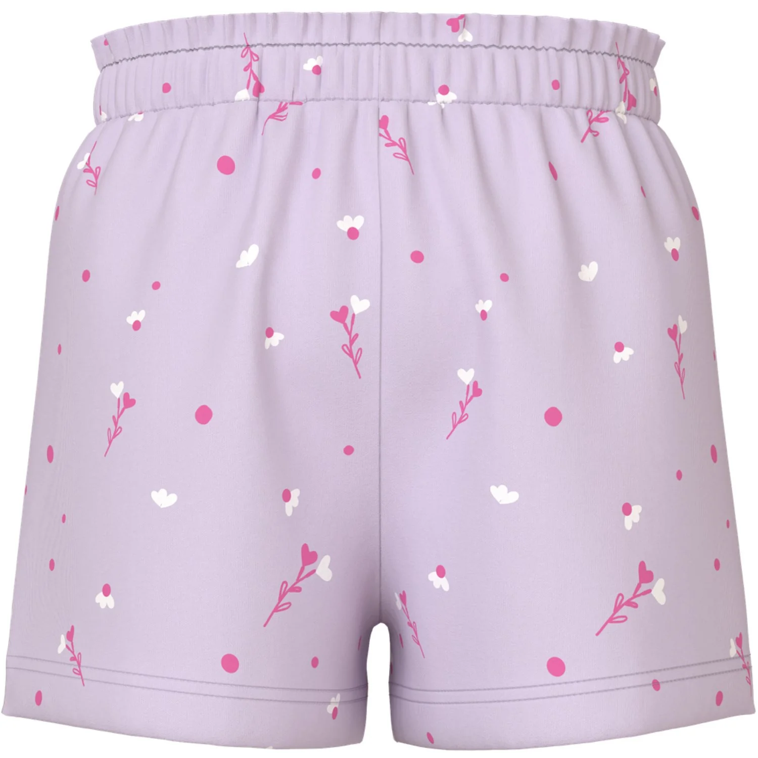 Name It Lavender Fog White Florals Nmfvilinse Shorts - Image 2