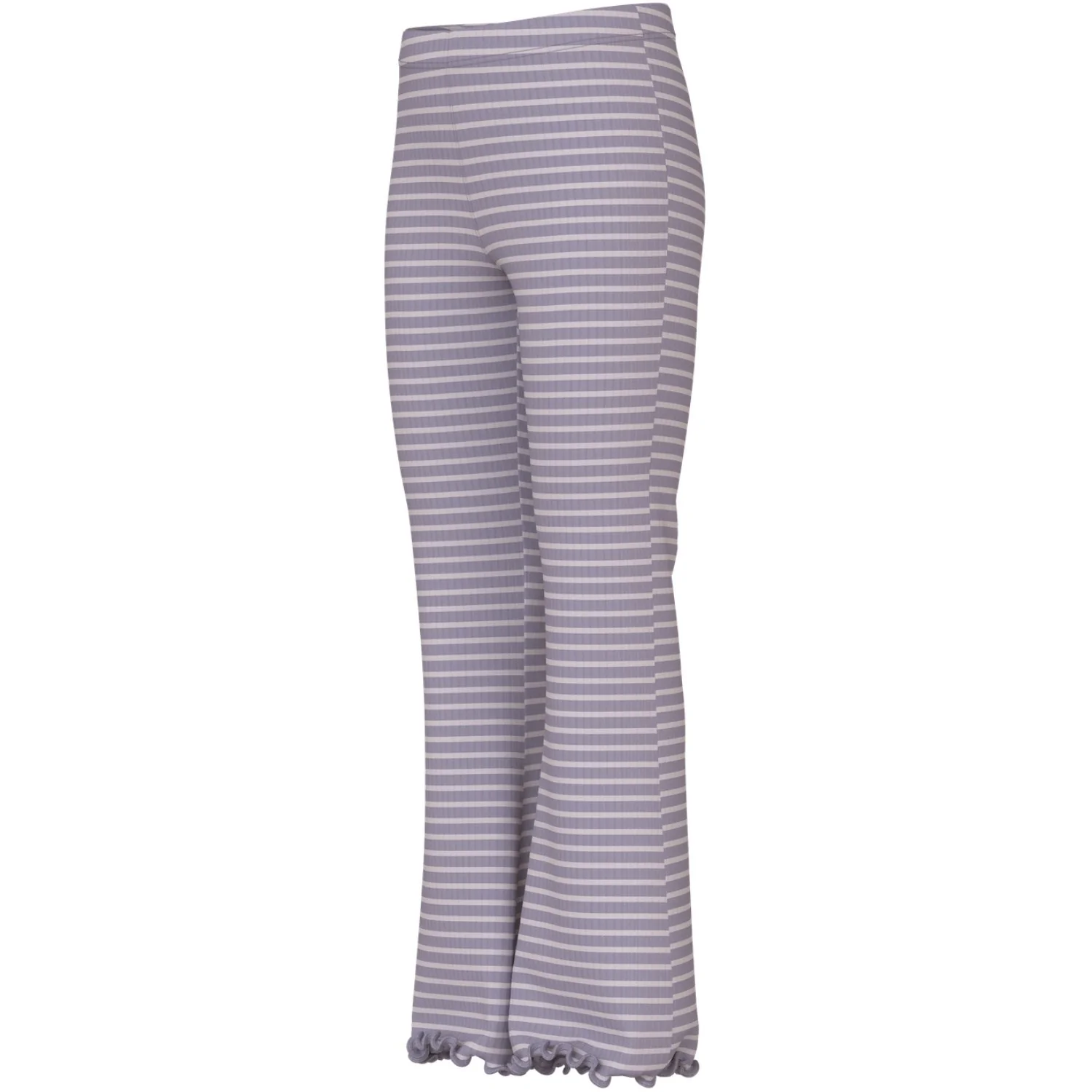 Name It Lavender Gray Lilac Marble Stripe Nkfvemma Flare Bukser - Image 3