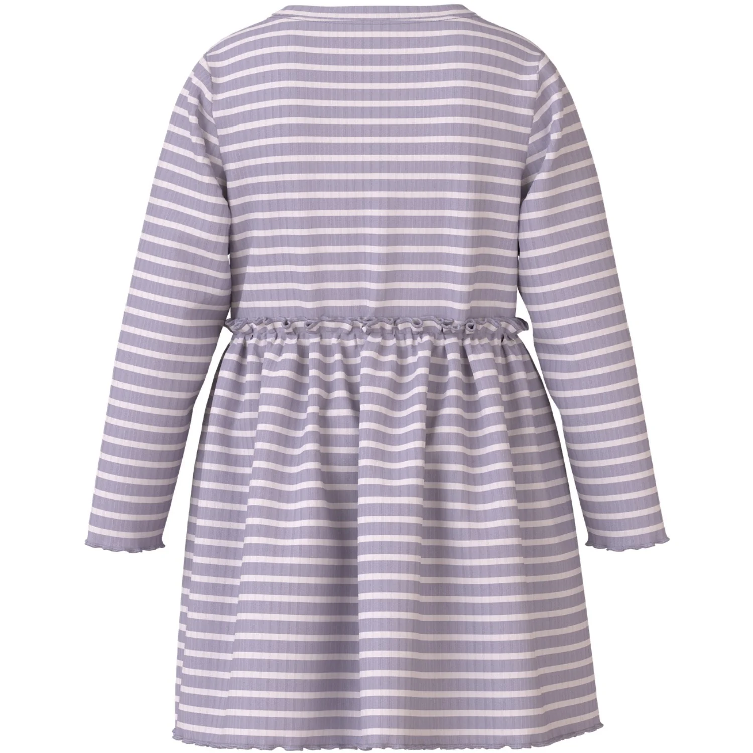 Name It Lavender Gray Lilac Marble Stripe Nmfvemma Ls Kjole - Image 3
