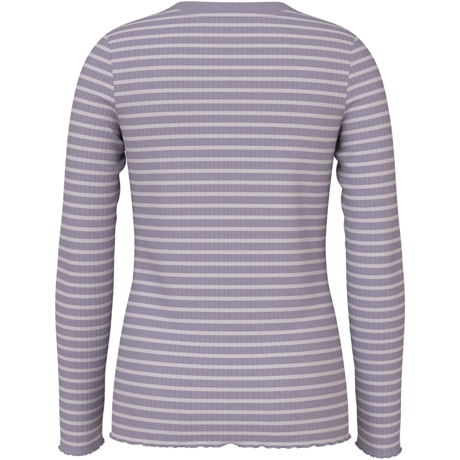 Name It Lavender Gray Lilac Marble Stripe Nmfvemma Ls Slim Top - Image 3