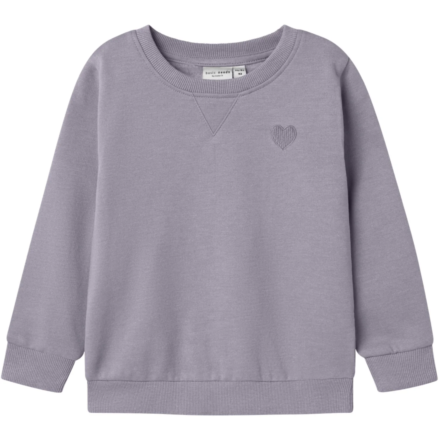 Name It Lavender Gray Nmfvima Ls Sweat Bru Noos - Image 2