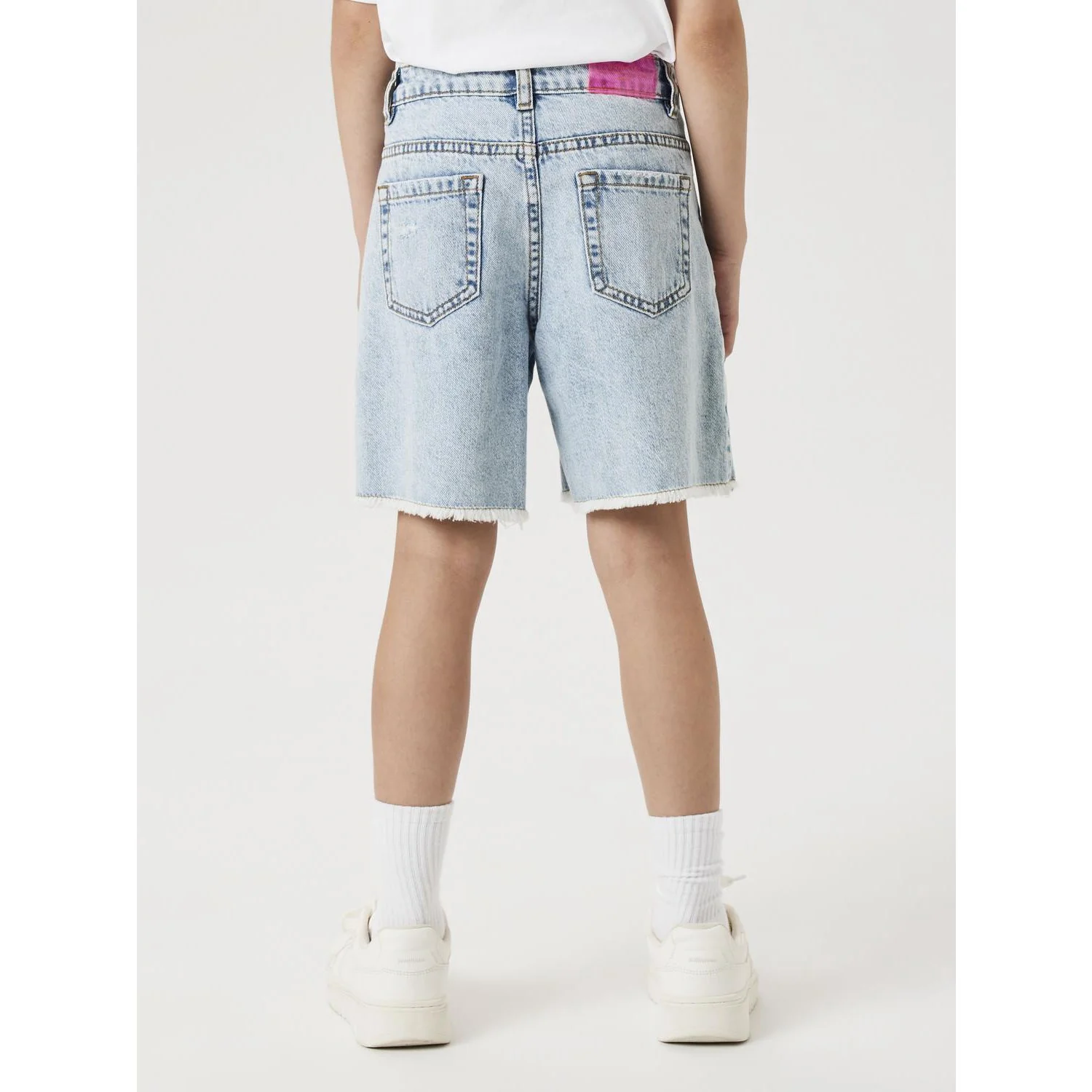 Name It Light Blue Bleached Denim Nkfbella Hw Wide Dnm Shorts 1488-Be Noos - Image 5