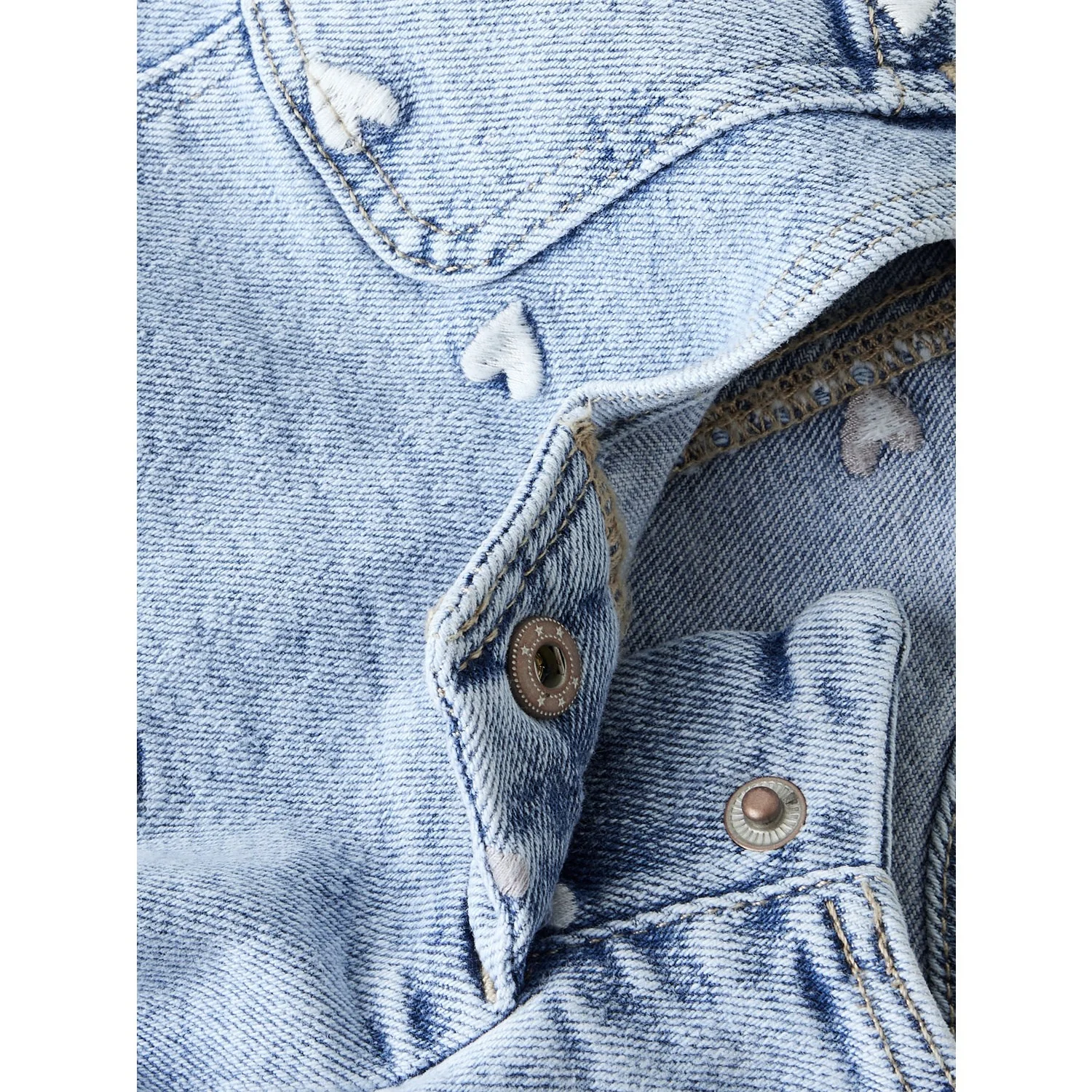 Name It Light Blue Bleached Denim Nmfelina Dnm Emb Spencer 2633-Fr T - Image 2