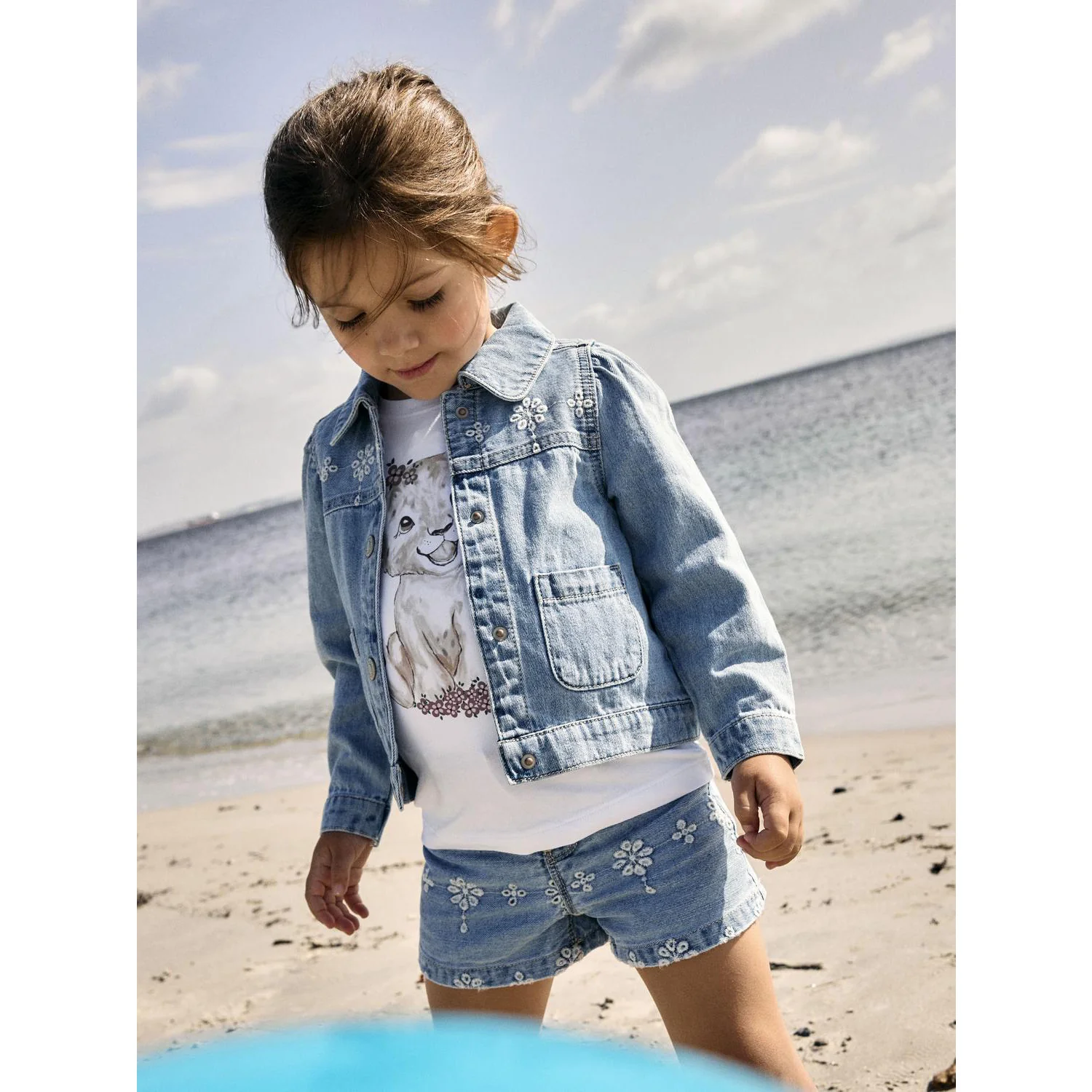 Name It Light Blue Denim Anglaise Nmfharper Dnm Anglaise Jakke 1026-Ov H - Image 3