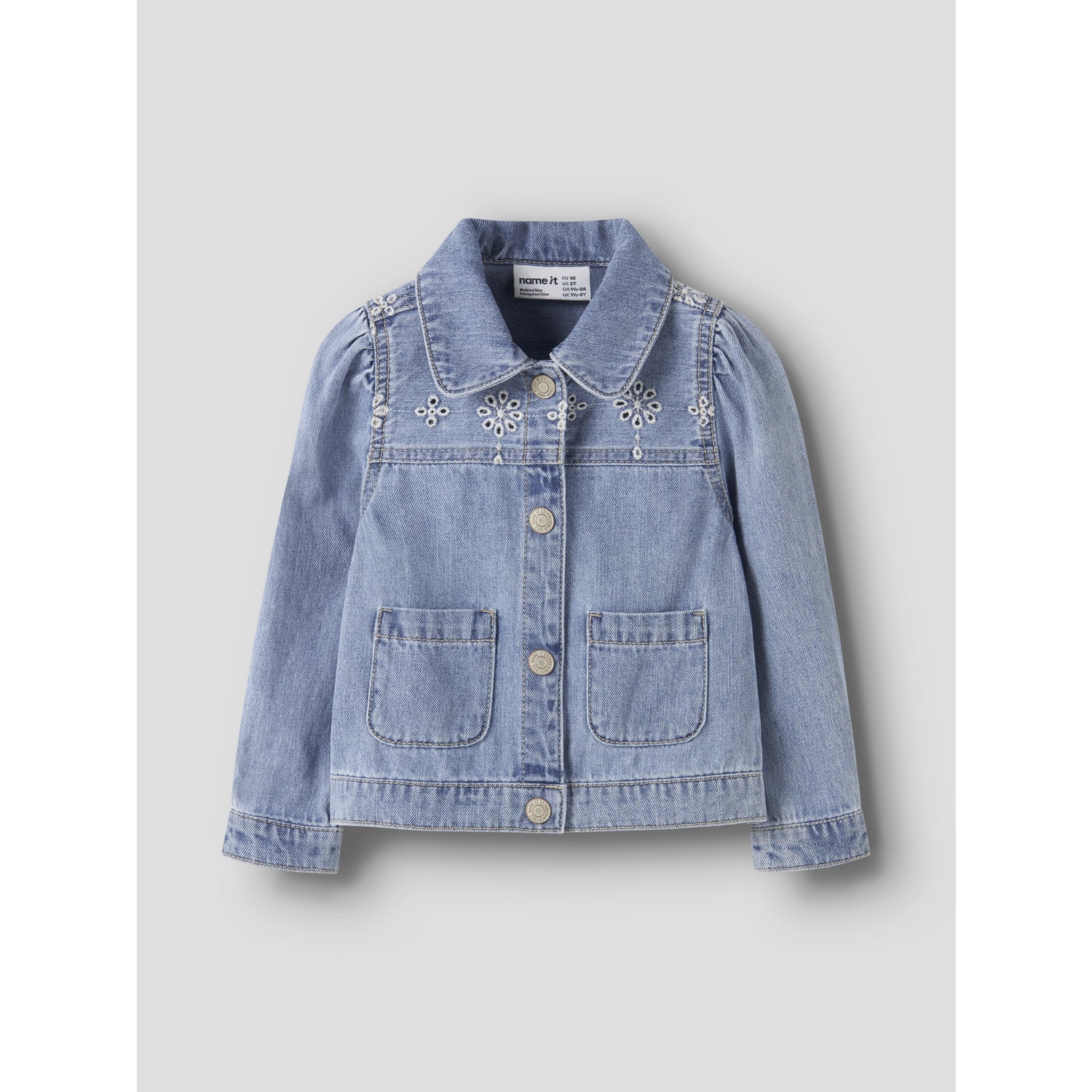 Name It Light Blue Denim Anglaise Nmfharper Dnm Anglaise Jakke 1026-Ov H - Image 5
