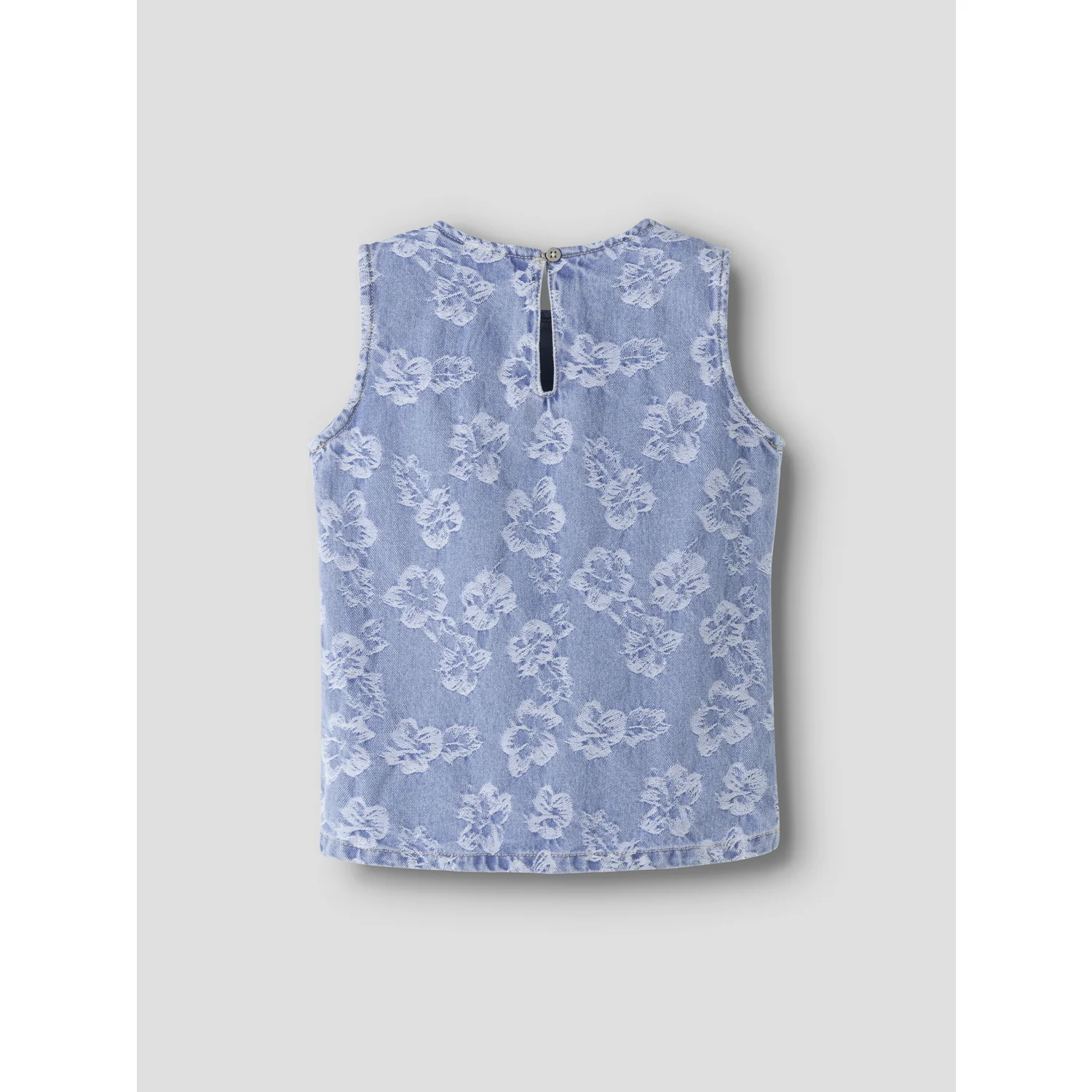 Name It Light Blue Denim Flowers Nkflucy Sl Dnm Jacq Top 2440-Ja H - Image 2